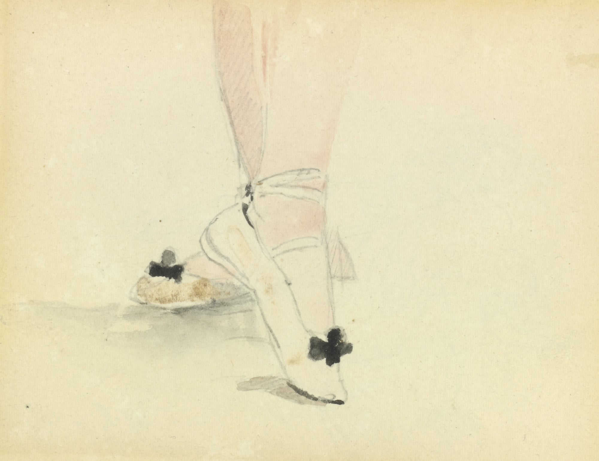 人物肖像塑造主题 - 舞鞋下的腿部描绘 - 展现舞鞋与腿部的细节 