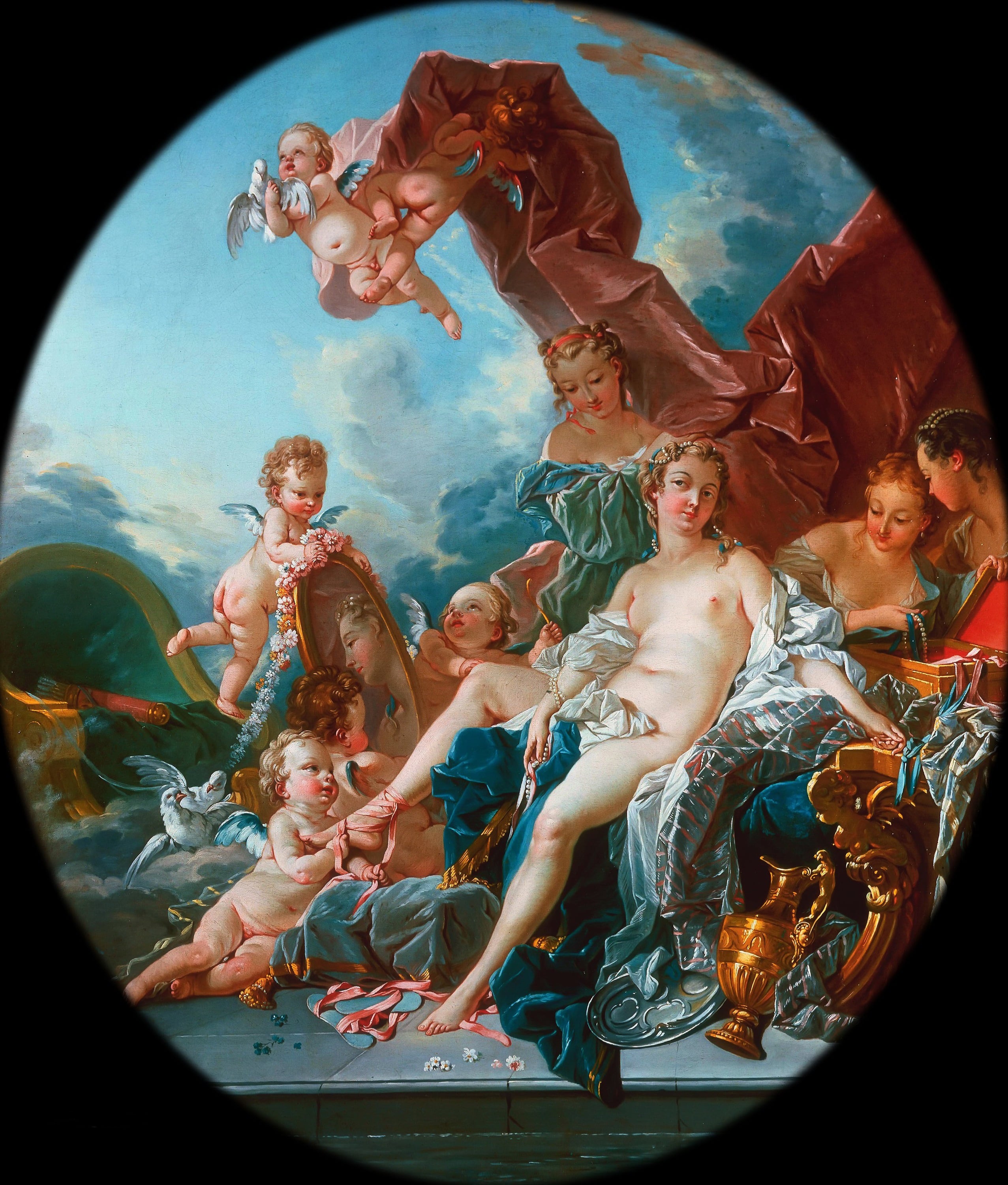 洛可可风格体现主题 - 梳妆的维纳斯 - 展现女神梳妆浪漫场景 