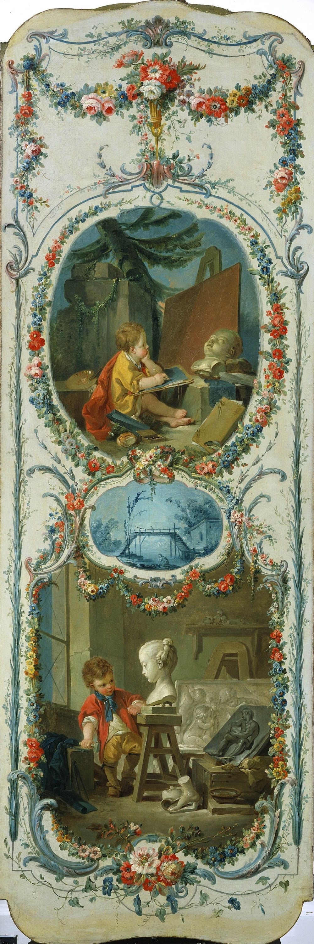 洛可可风格体现主题 - 未命名洛可可画作 - 洛可可风展现艺术创作场景 