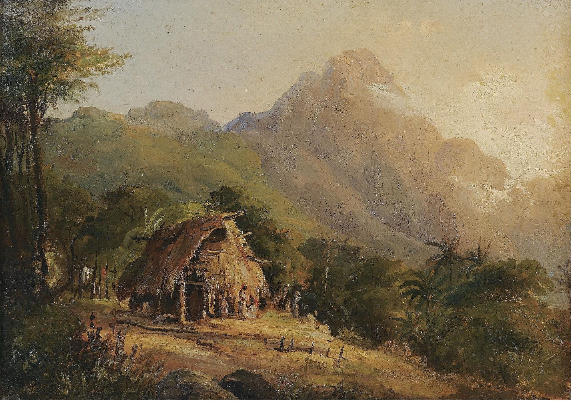 乡村风景风貌主题 - 山村茅屋景象 - 展现山村茅屋自然景致 