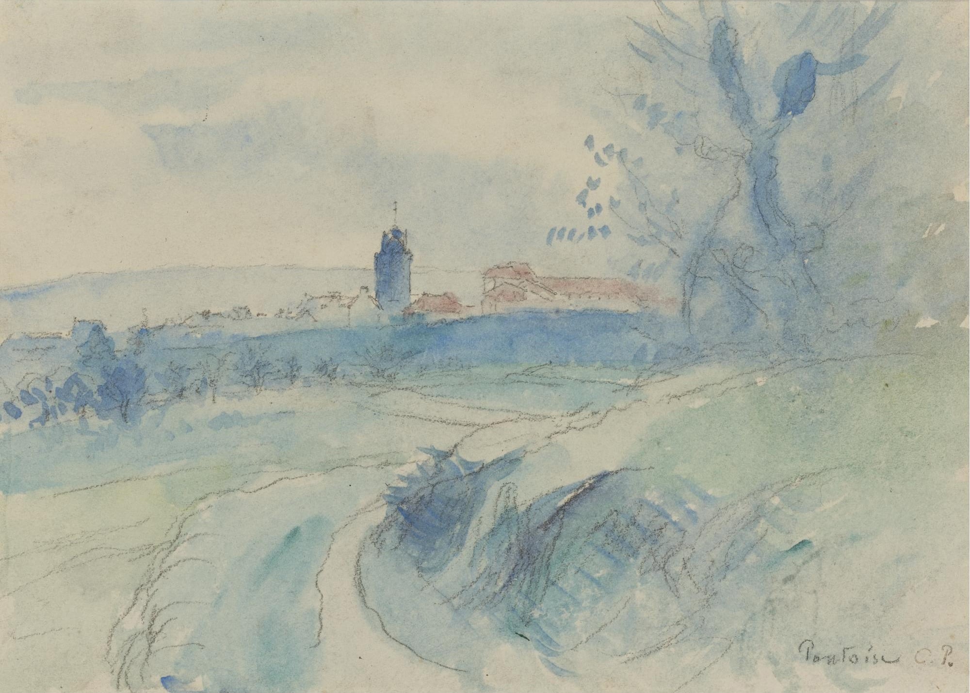 乡村风景风貌主题 - 未命名乡村景致 - 淡彩绘就宁静乡村风光 