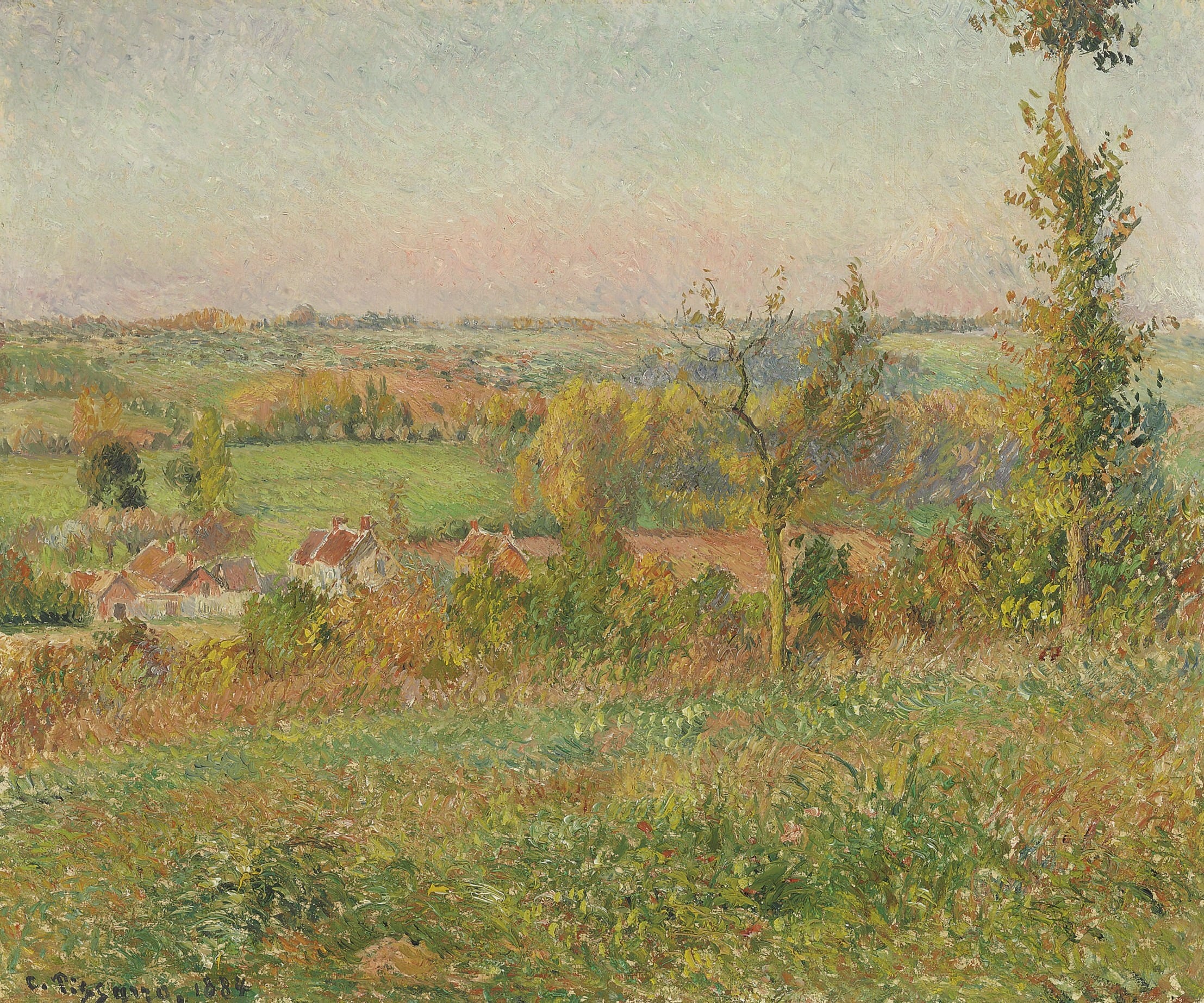 乡村风景风貌主题 - 未知名乡村风景画 - 展现乡村开阔自然风光 