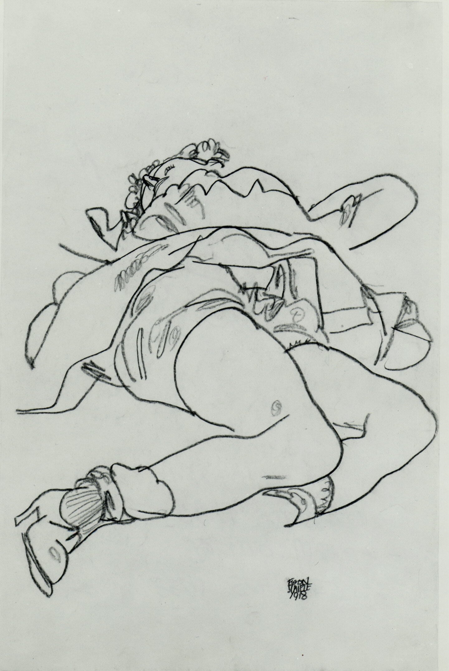 人体扭曲变形主题 - 无题 - 人物姿态呈现扭曲状态 