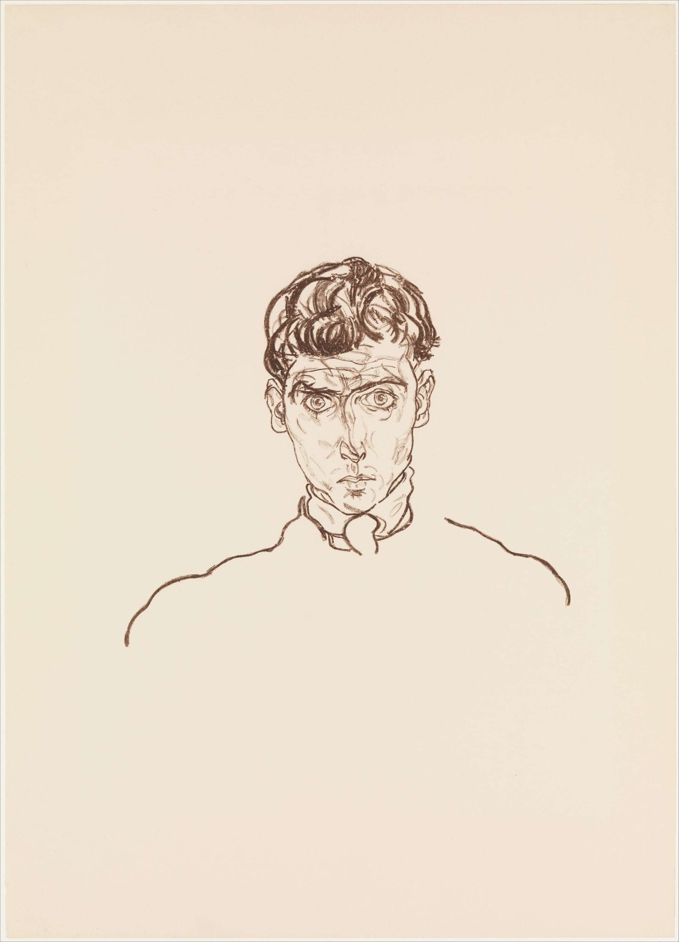 自画像自我剖析主题 - 未命名自画像 - 线条勾勒自我内心状态 