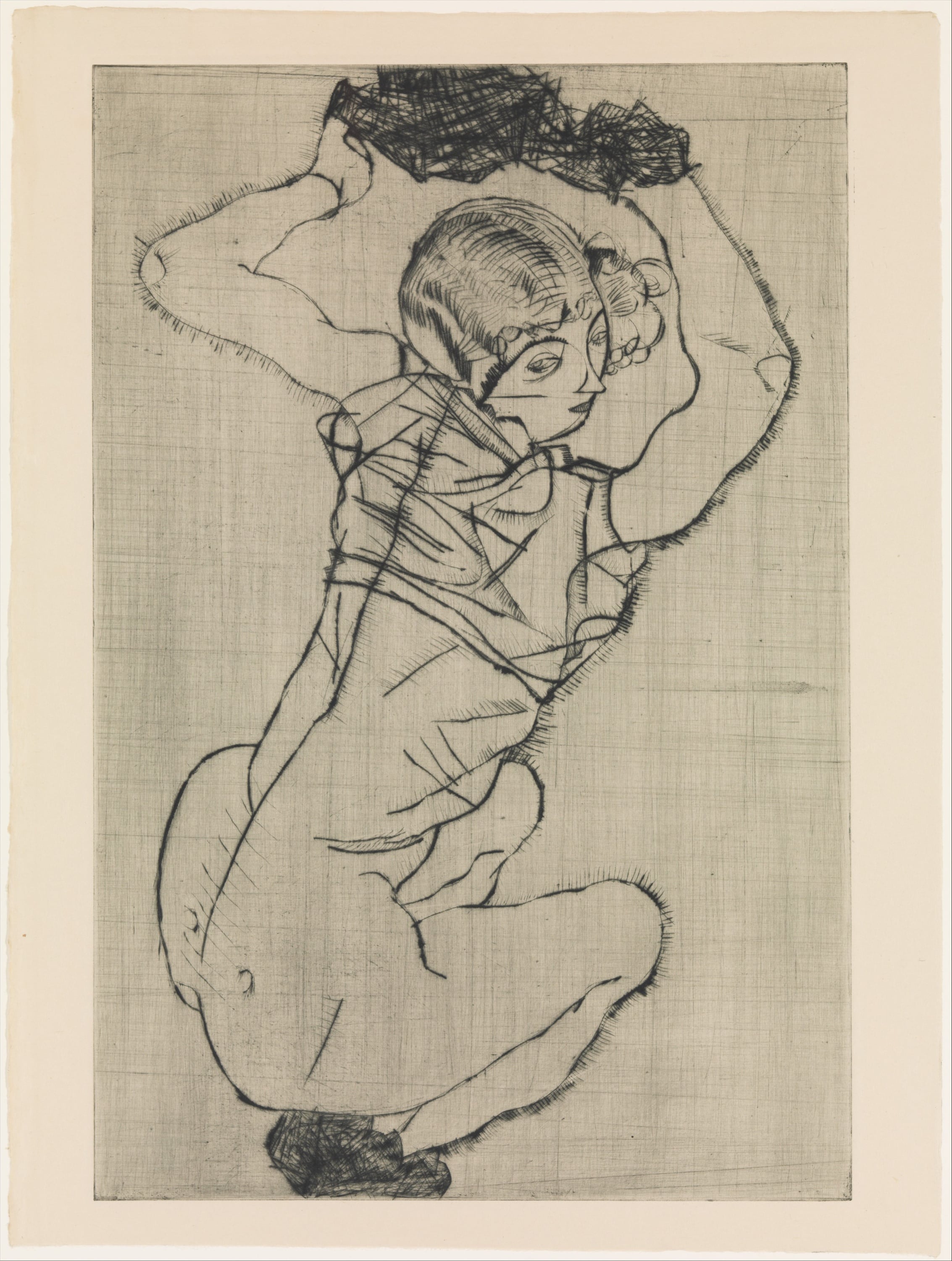 人体扭曲变形主题 - 无明确名字 - 人物姿态扭曲呈现张力 