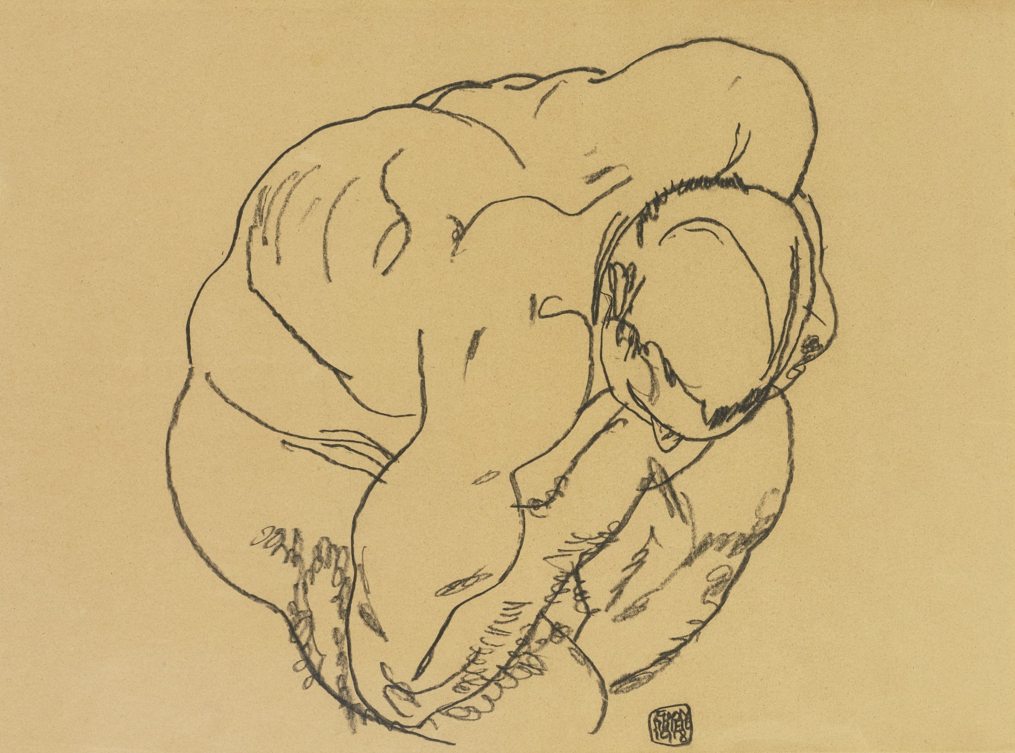 人体扭曲变形主题 - 无题 - 线条勾勒扭曲人体形态 