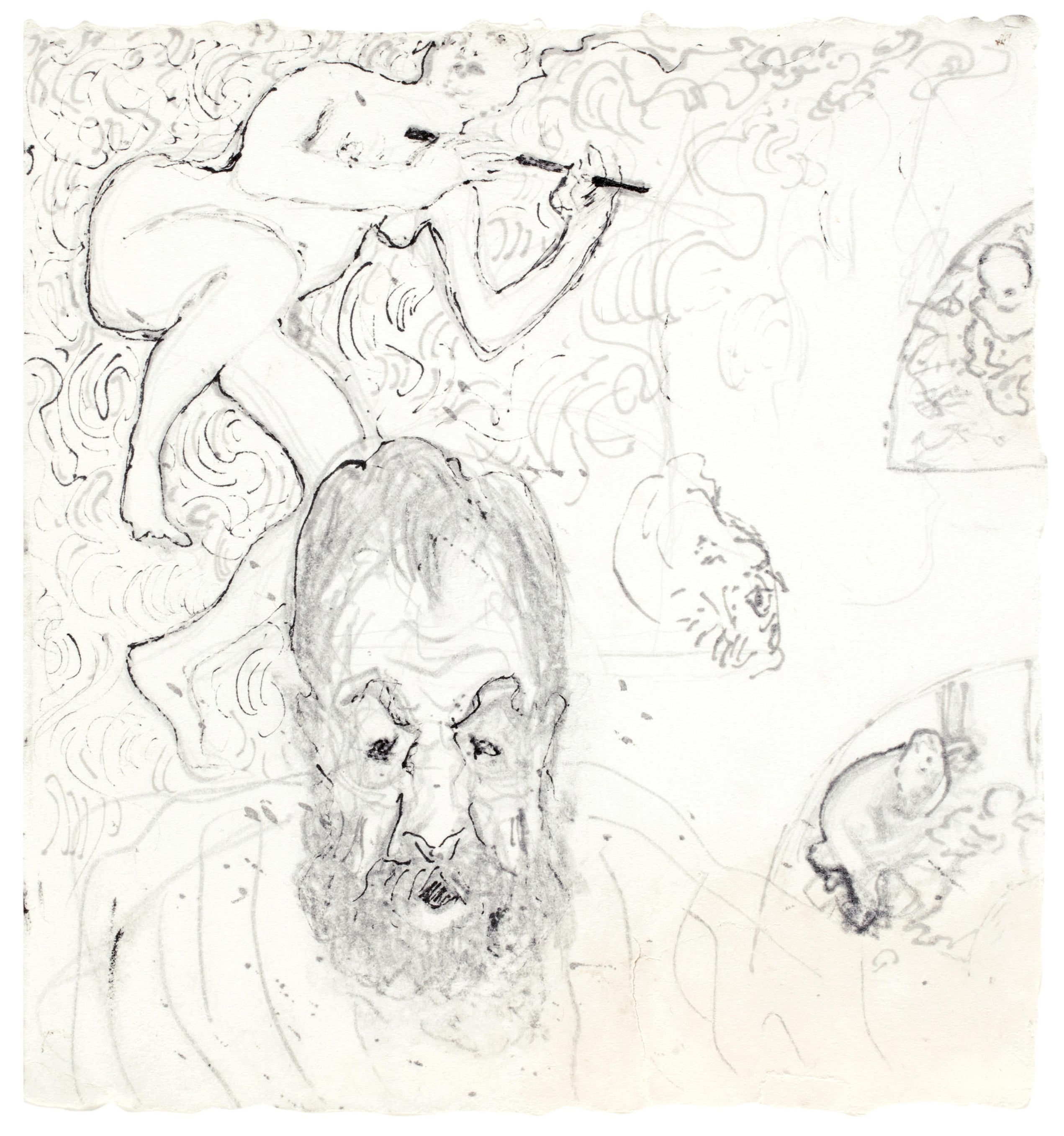 其他 - 未知作品 - 黑白线条勾勒奇幻画面 