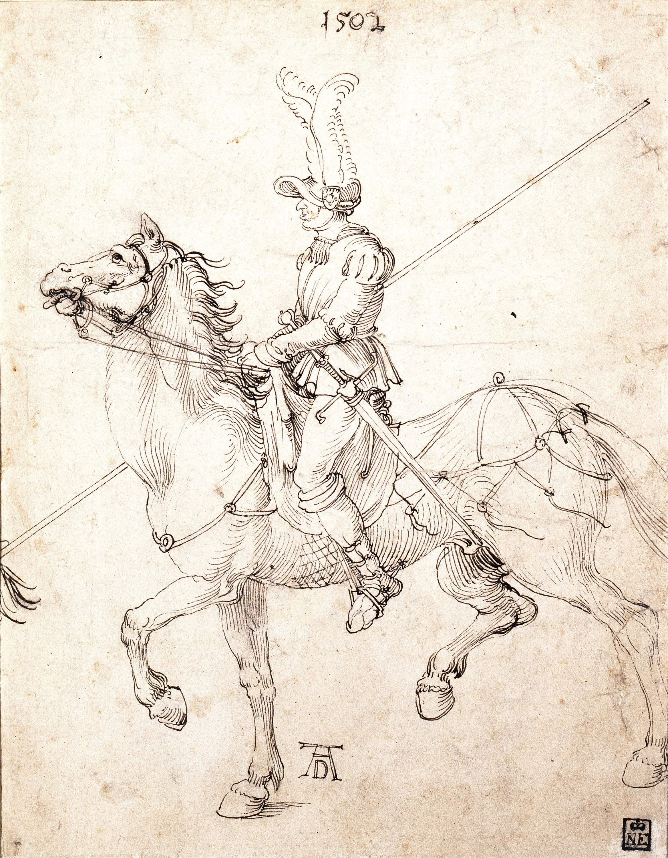 写实技巧展现主题 - 骑士骑马图 - 骑士骑马姿态细致呈现 