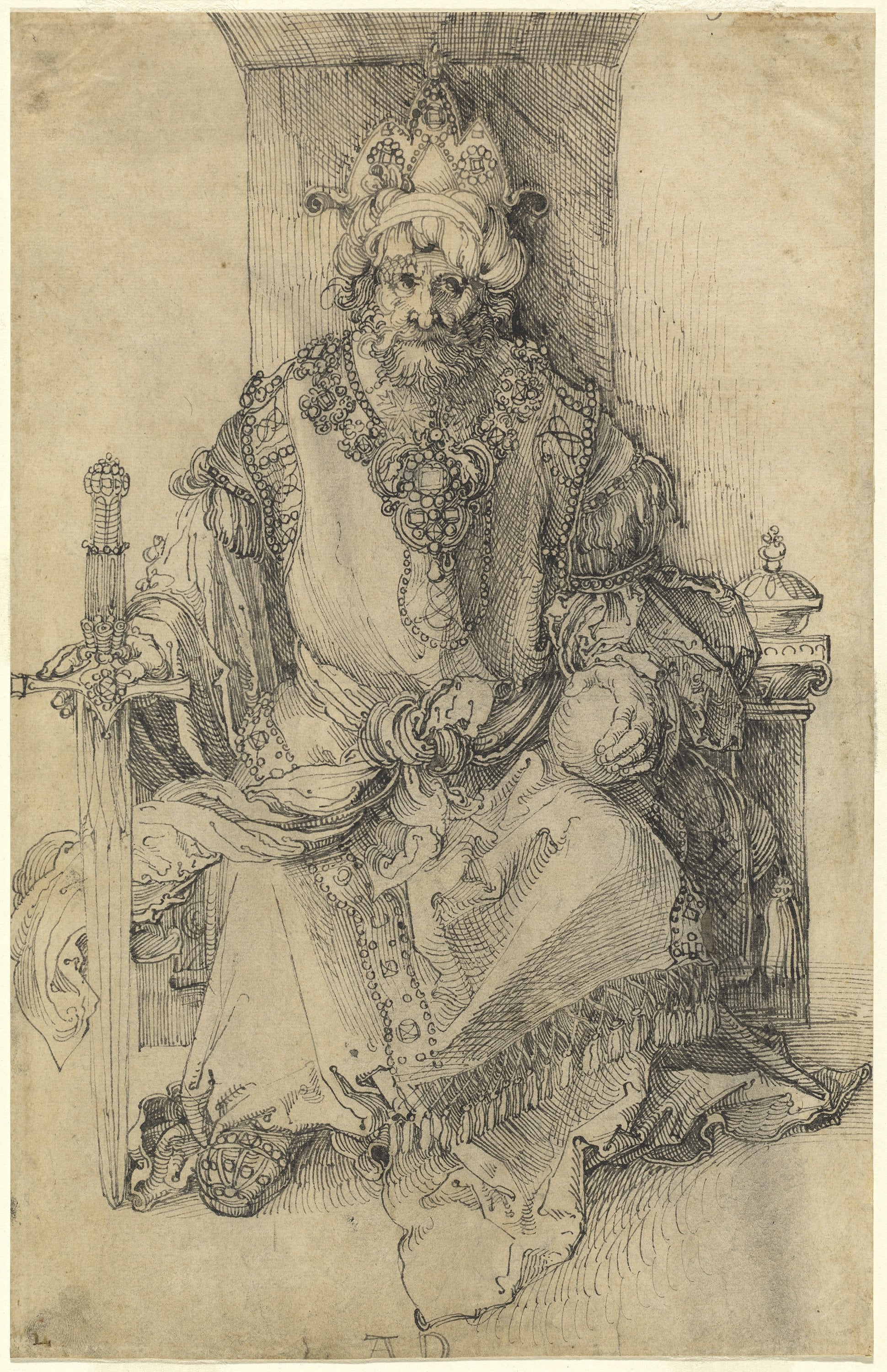 宗教故事诠释主题 - 帝王形象宗教寓意画  - 