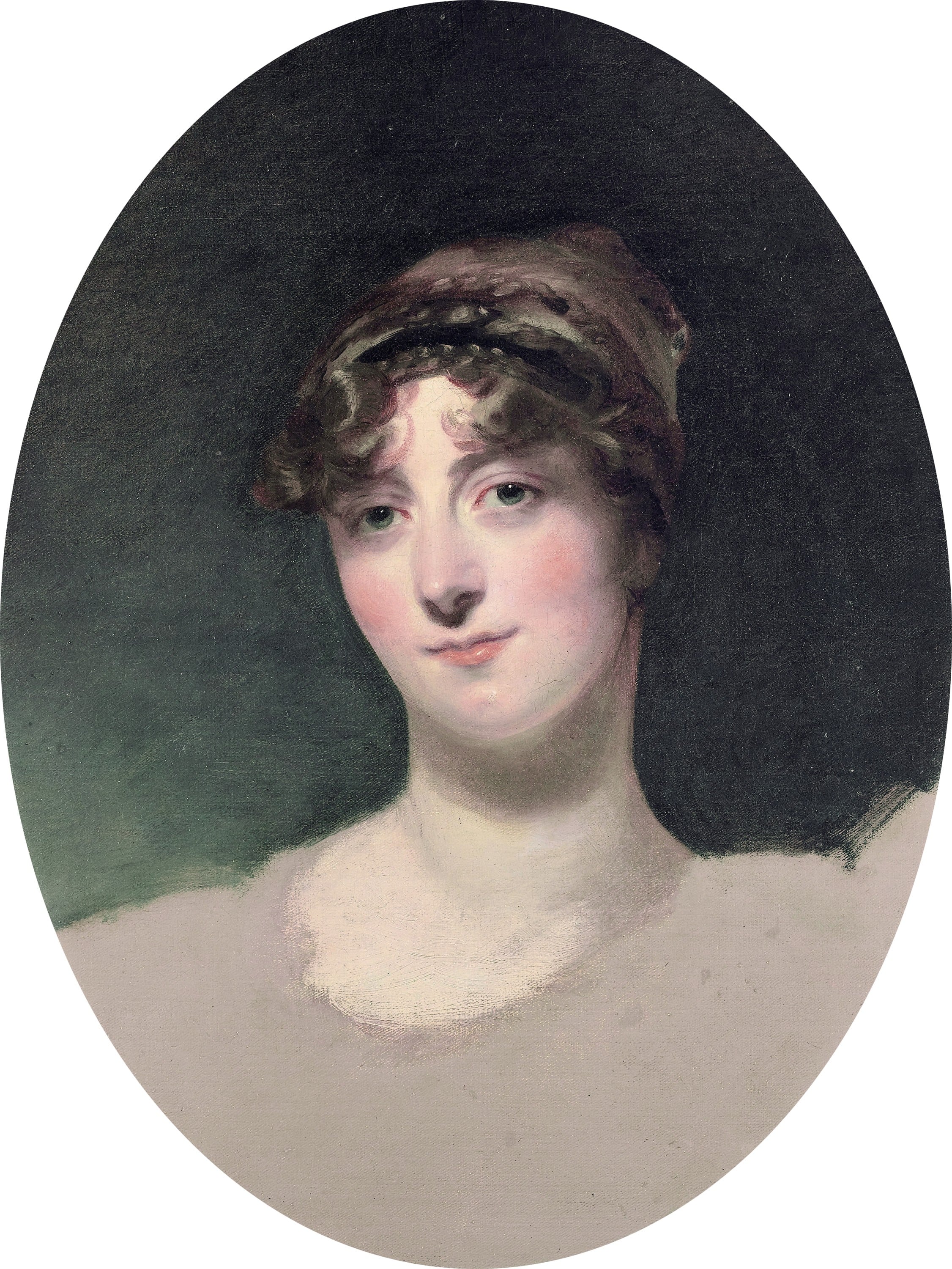 贵族肖像绘制主题 - 佚名女性肖像 - 描绘贵族女性优雅面容 