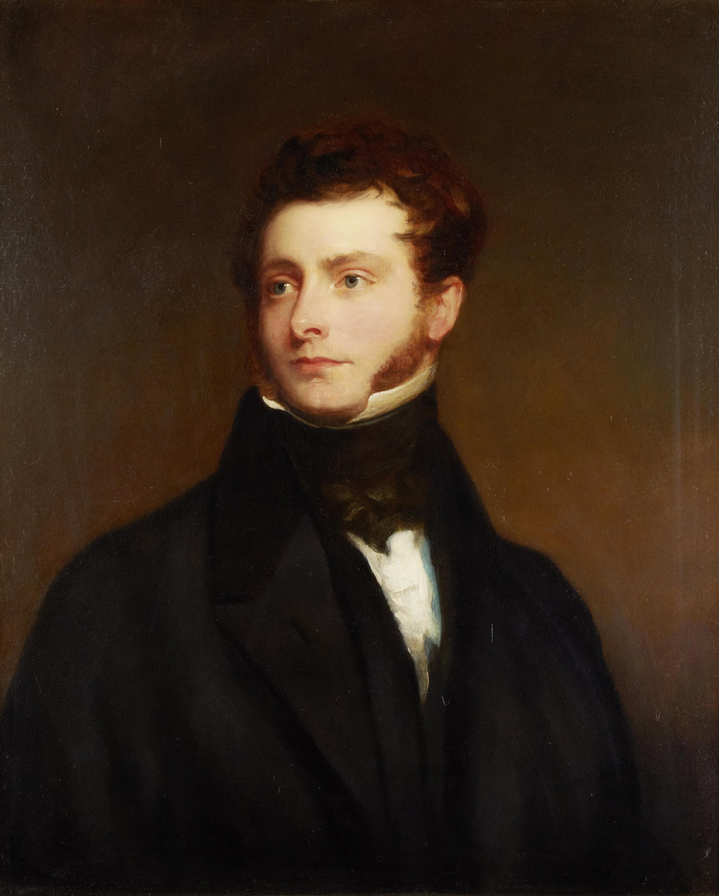 贵族肖像绘制主题 - 未知男子肖像 - 展现贵族男子优雅气质 