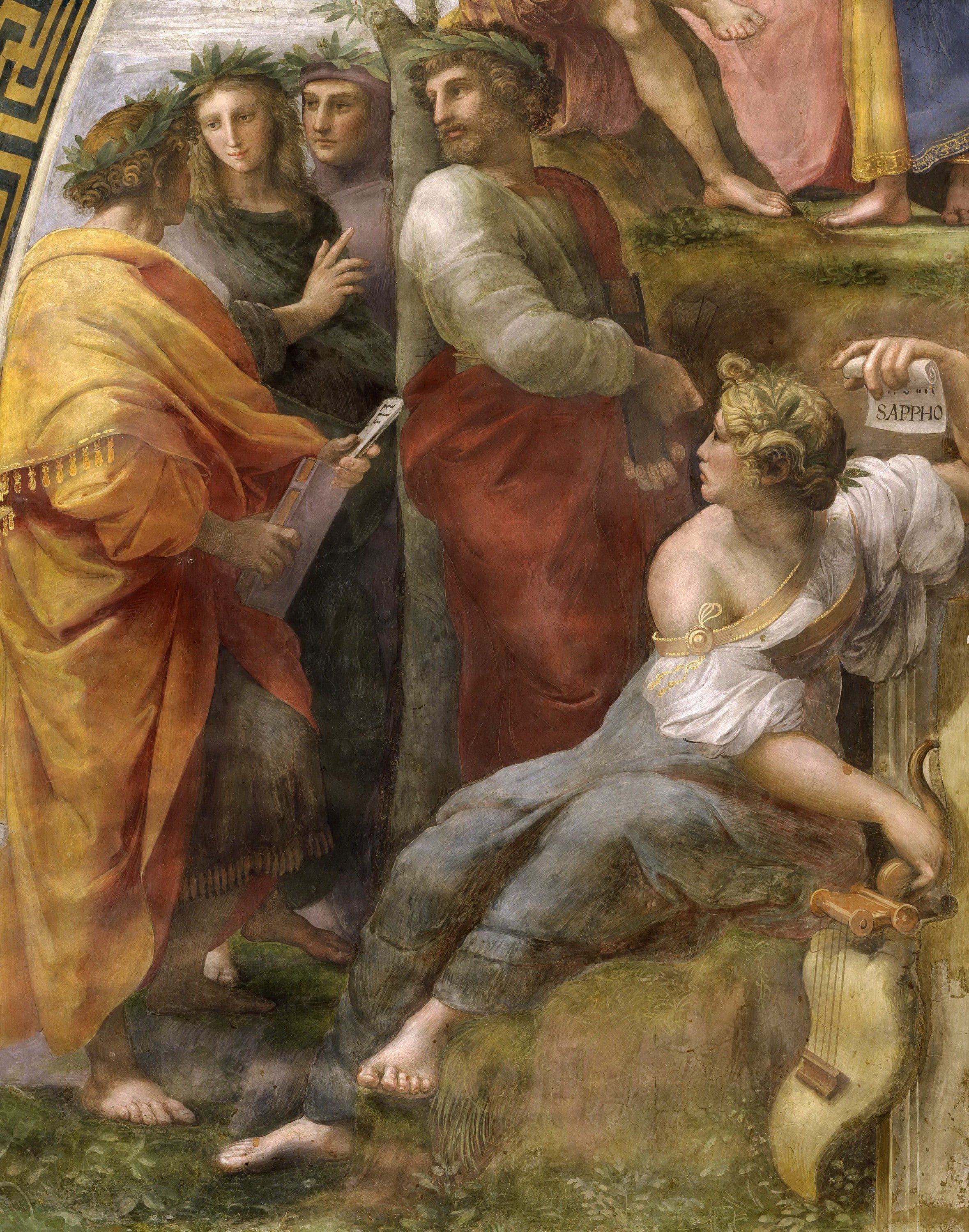 古典美学体现主题 - 雅典学院局部 - 展现古典人物美学风采 