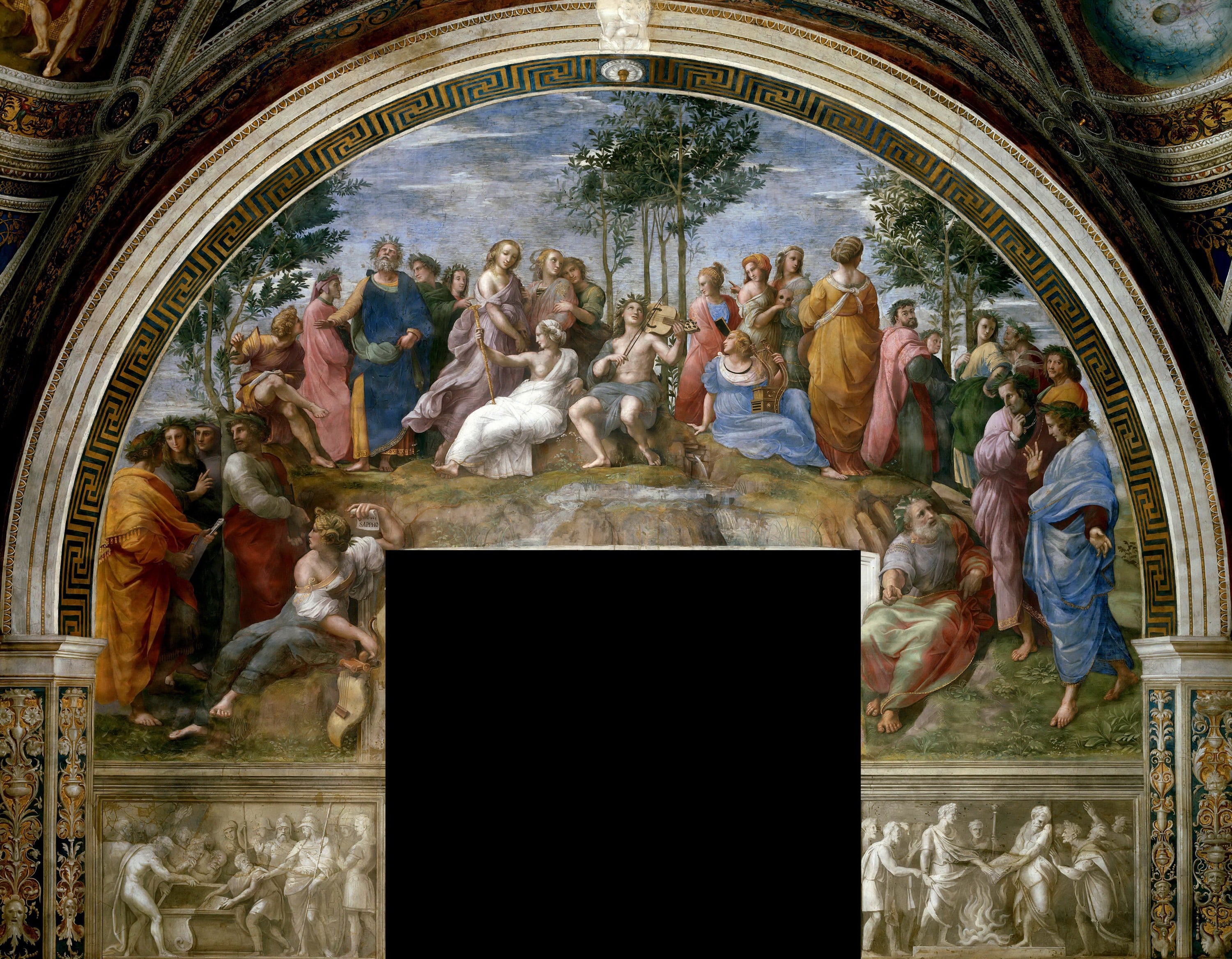 古典美学体现主题 - 帕那苏斯山 - 众缪斯与诗人的艺术盛会 