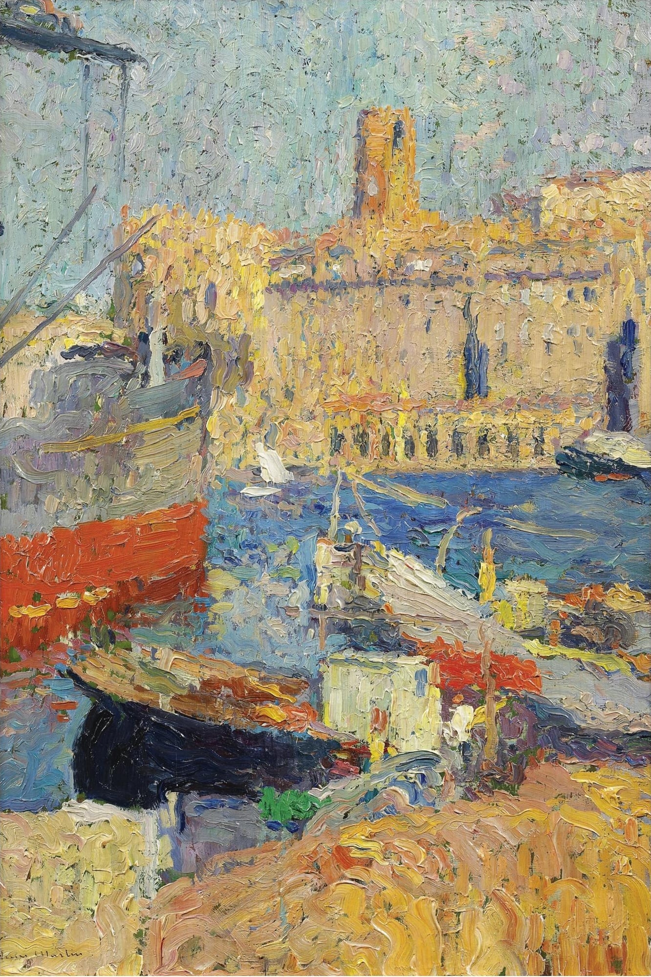 风景诗意主题 - 港口景色 - 多彩笔触绘港口景致 