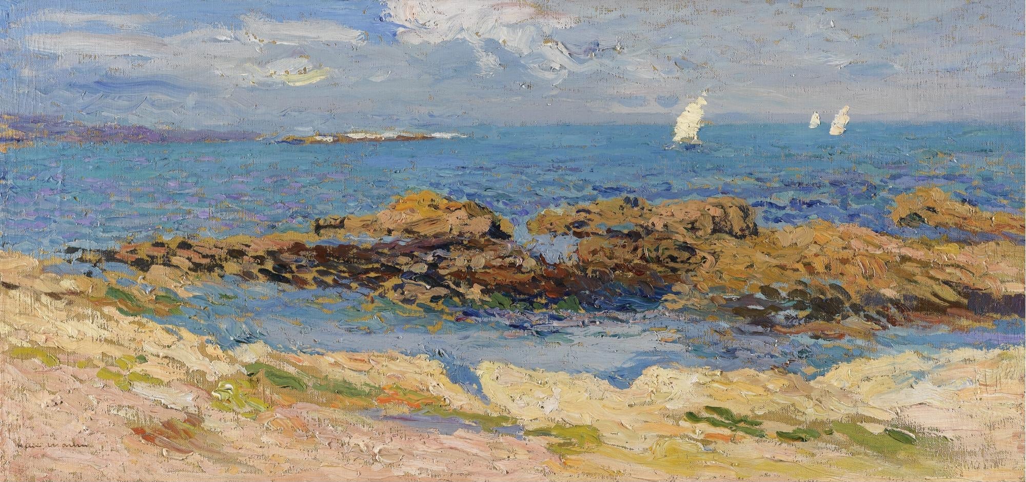 风景诗意主题 - 海边景致 - 展现海边风光与船只 