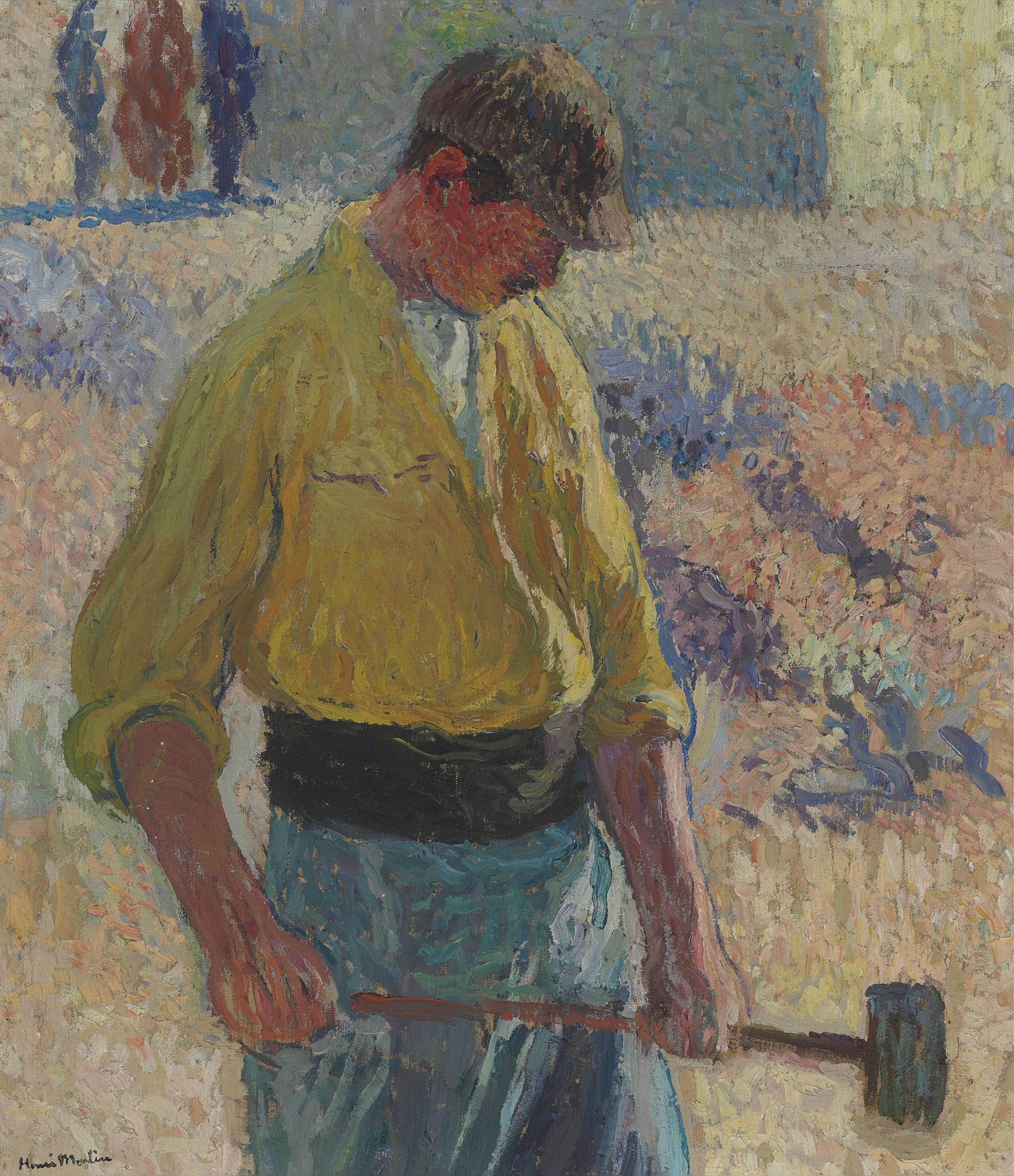 其他 - 无明确名称 - 男子手持锤子姿态专注 