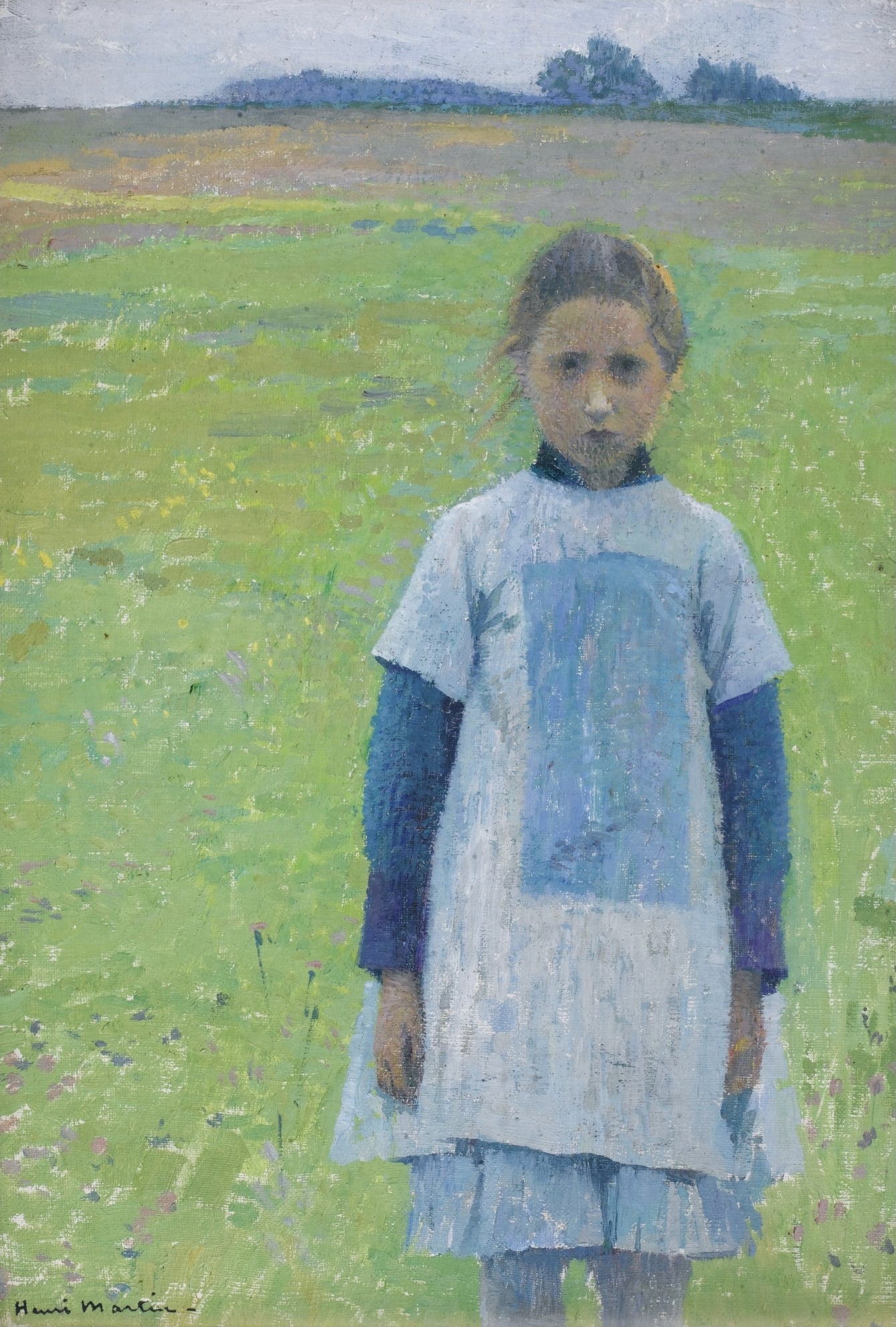 其他 - 站在田野中的女孩 - 女孩于绿野间沉静伫立