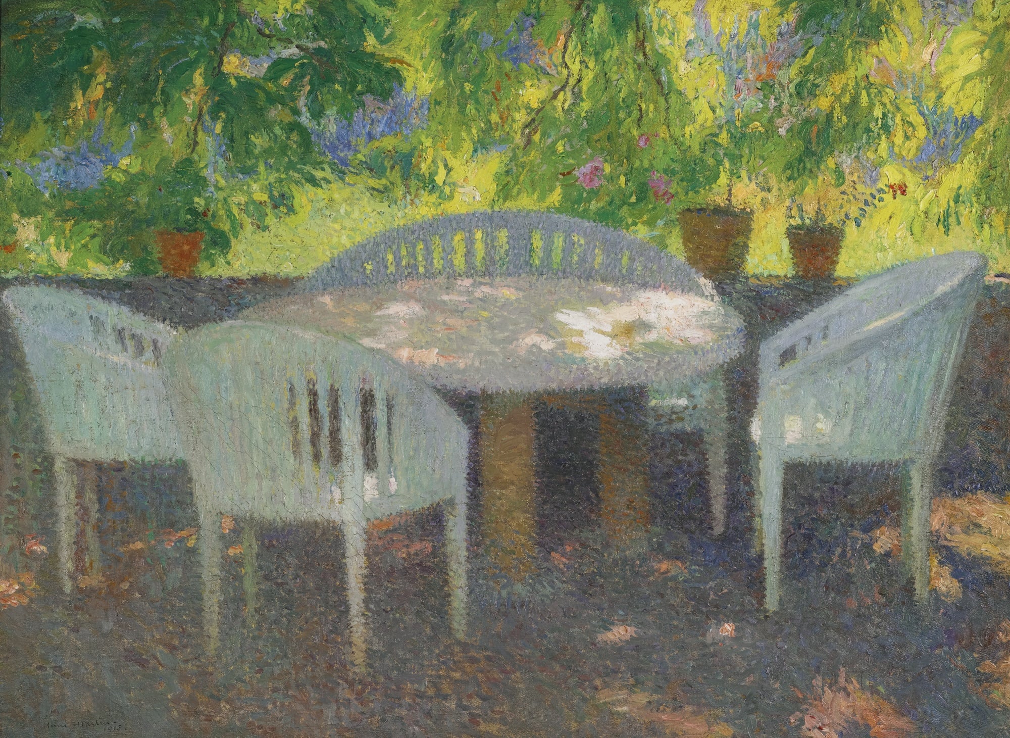 风景诗意主题 - 花园中的桌椅景致 - 花园桌椅绘就静谧诗意 