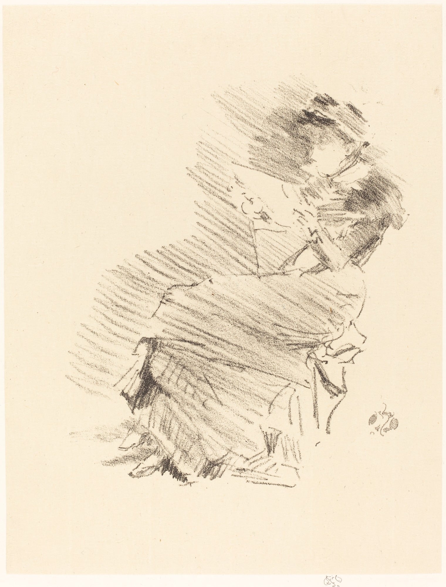 人物肖像神韵主题 - 佚名人物速写 - 简洁笔触绘人物动态 