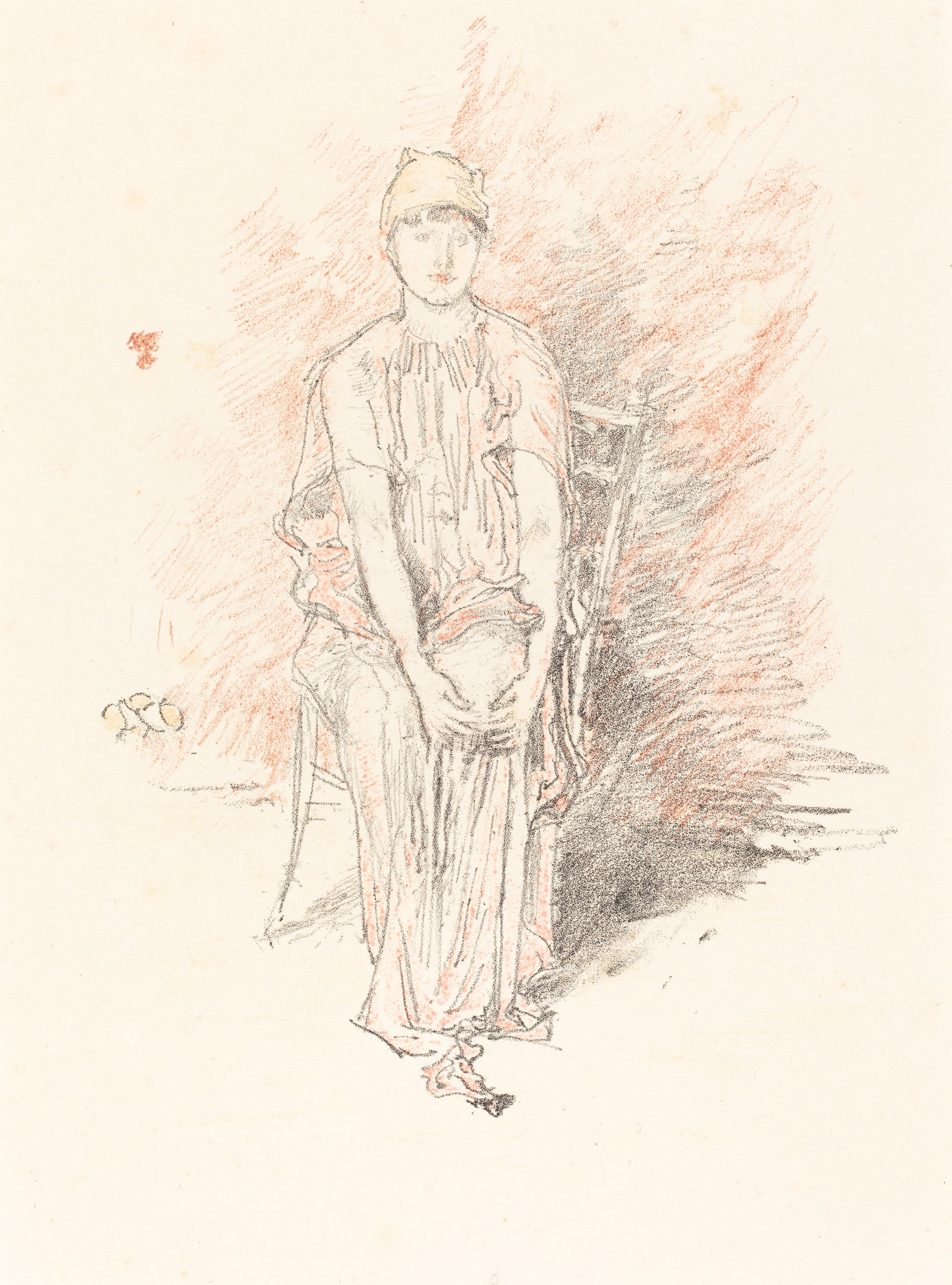 人物肖像神韵主题 - 佚名人物坐姿素描 - 勾勒坐姿人物神态神韵 