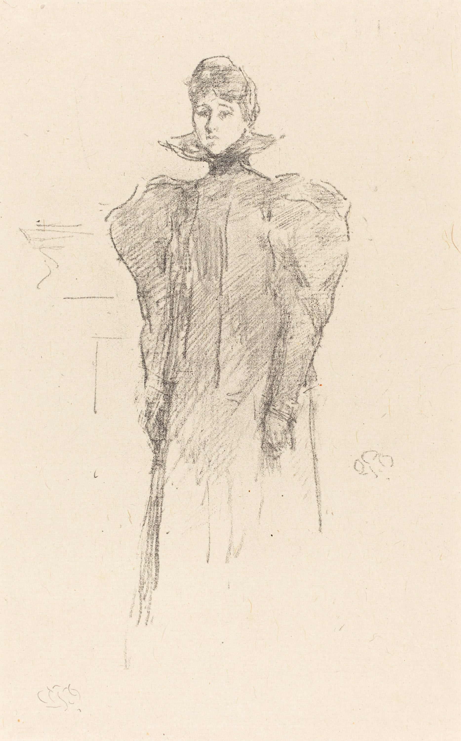 人物肖像神韵主题 - 佚名人物素描 - 勾勒人物姿态与神韵 