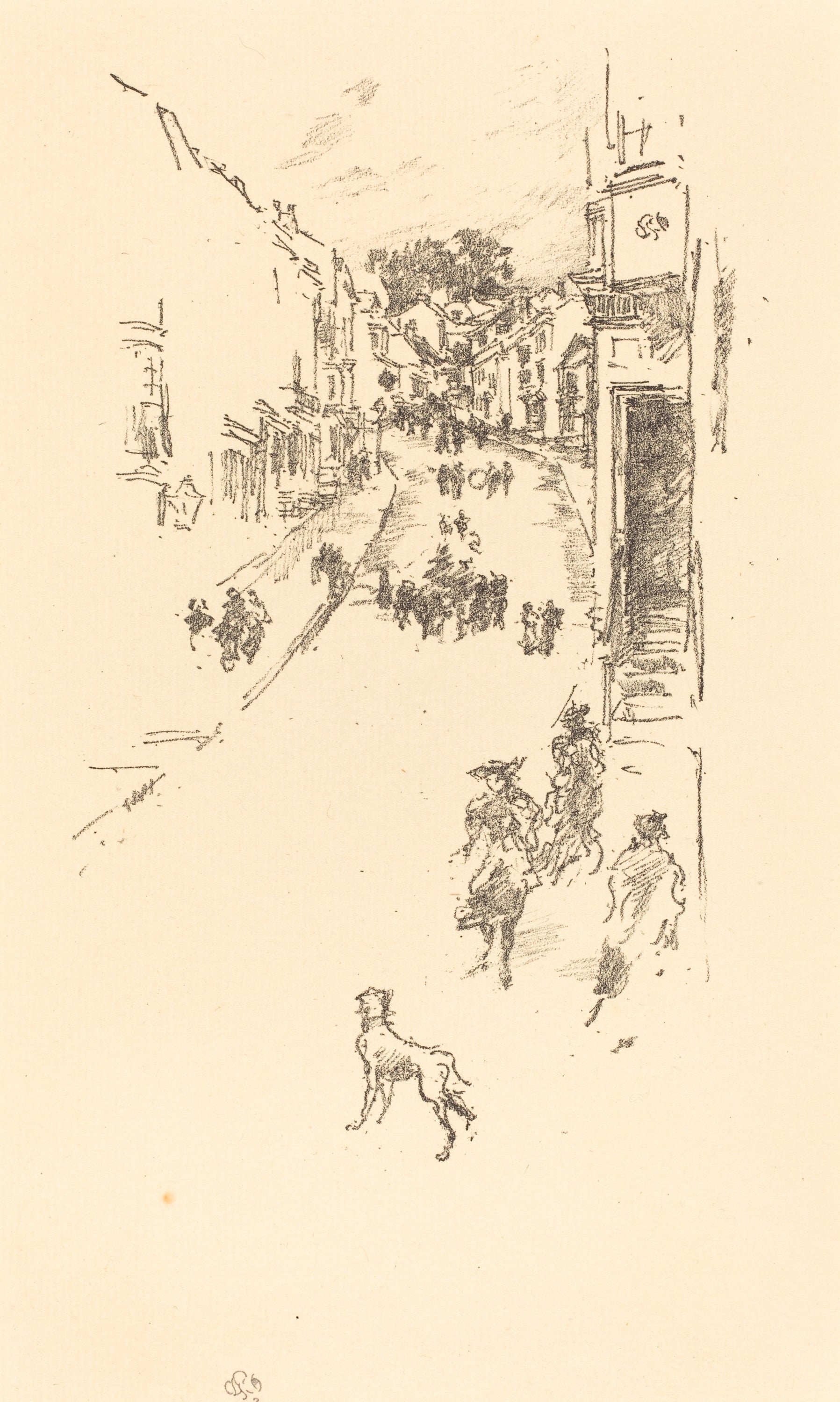 其他 - 街景素描 - 描绘街道行人动物景象 