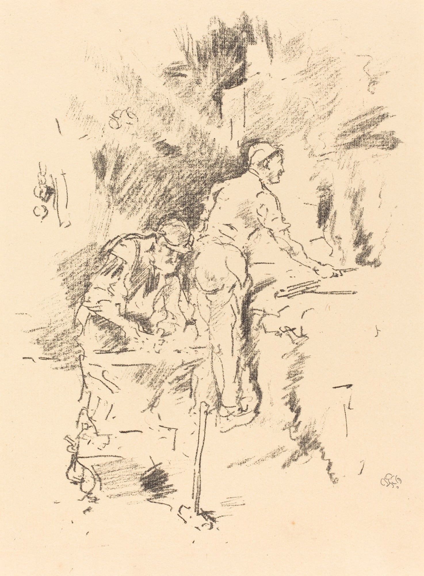 其他 - 未命名人物场景速写 - 简单勾勒人物工作场景 