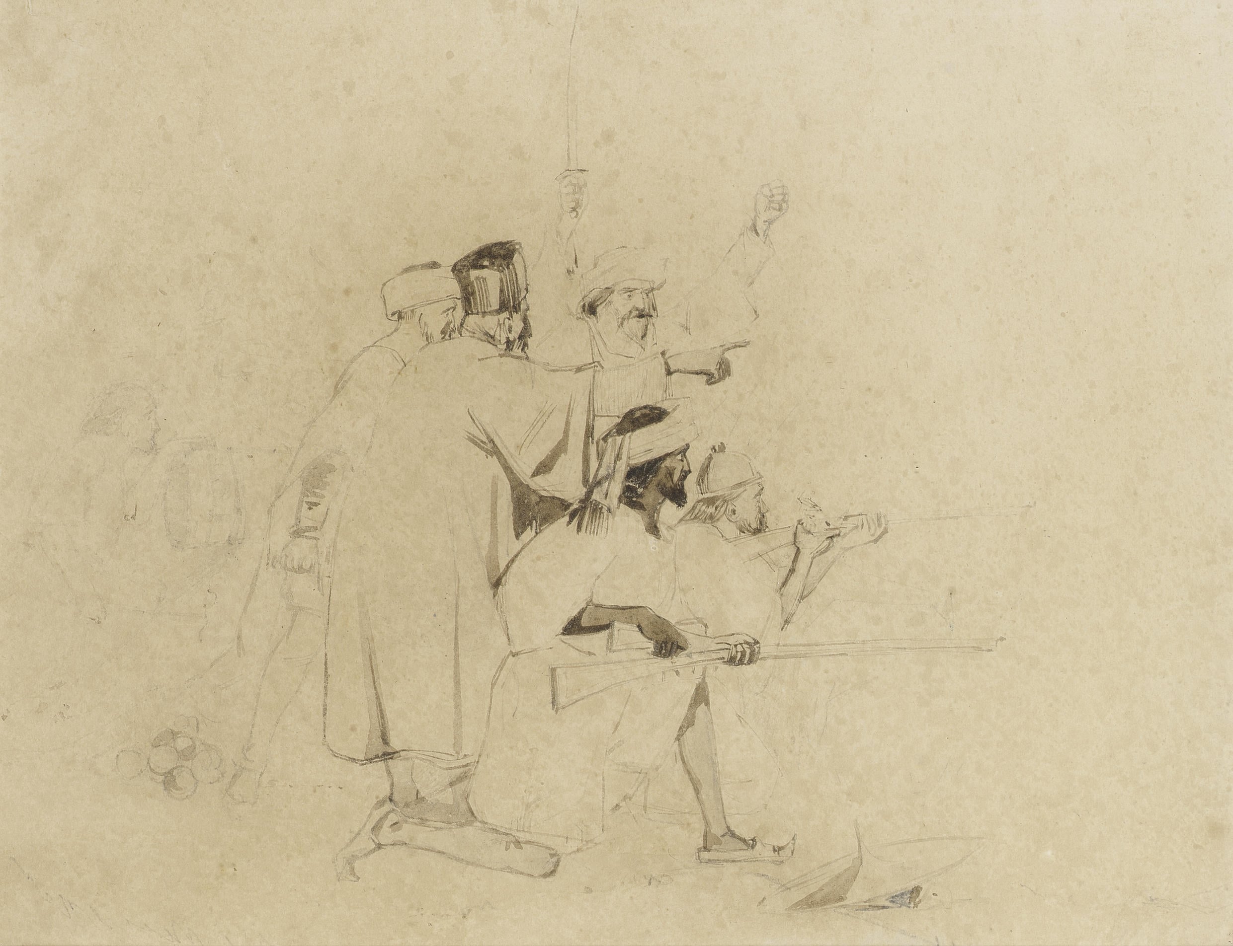 画面叙事性主题 - 未知 - 人物持枪姿态似在作战 