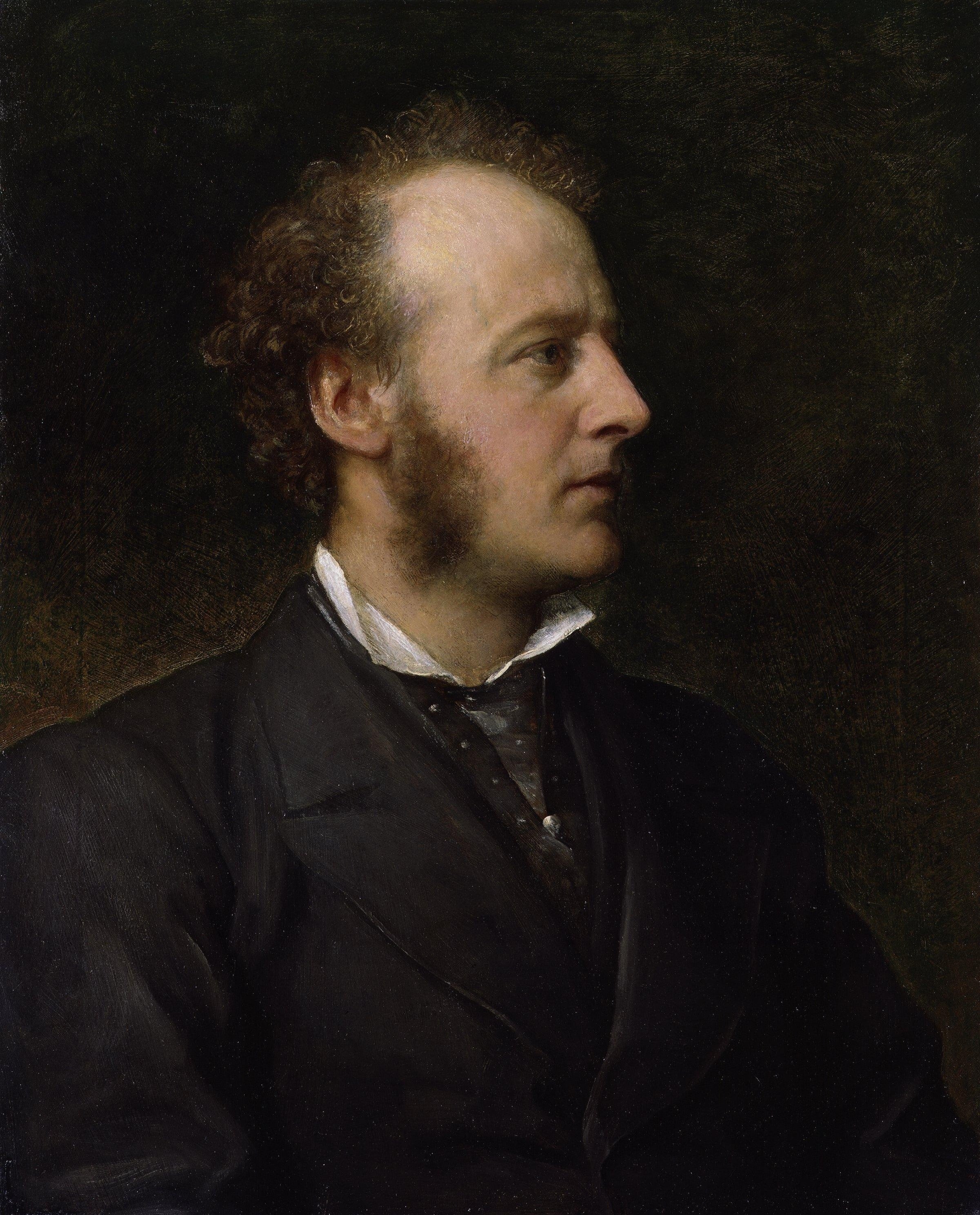 细腻写实风格主题 - 未知人物肖像 - 写实呈现人物侧面神态 