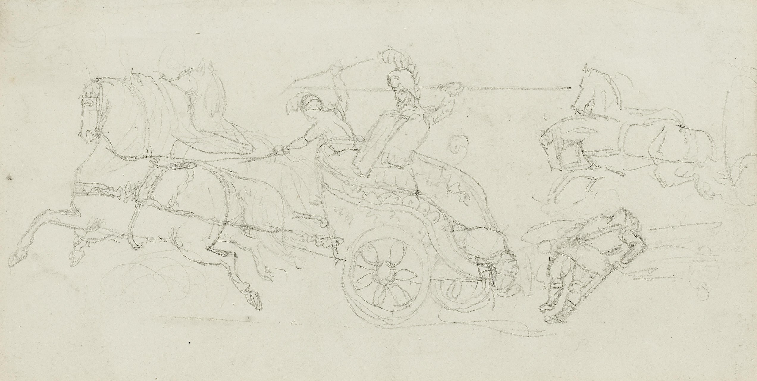 历史场景再现主题 - 无 - 描绘古代战车作战场景 