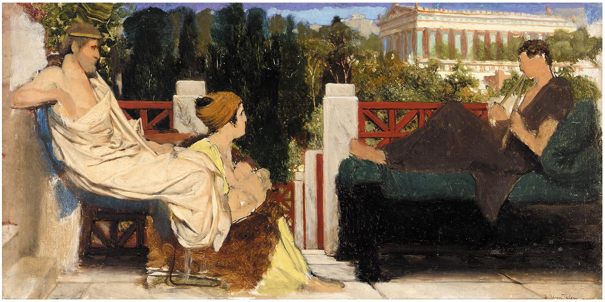 古代文明场景主题 - 无具体名字 - 展现古代人物闲适场景 