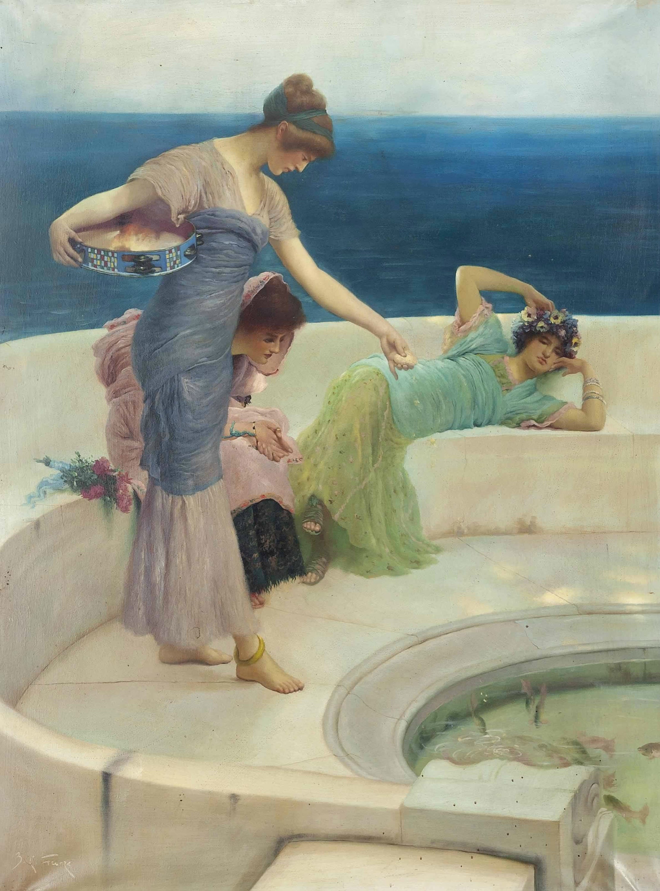 人物优雅姿态主题 - 无 - 女子姿态优雅场景描绘 