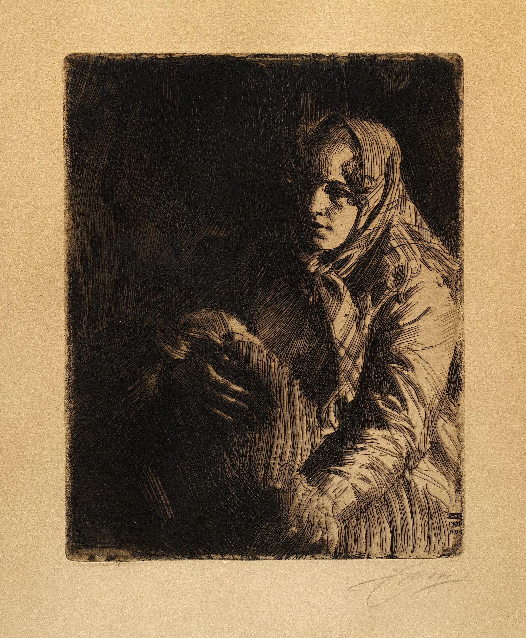 人物肖像刻画主题 - 佚名作品 - 人物肖像的细腻刻画 