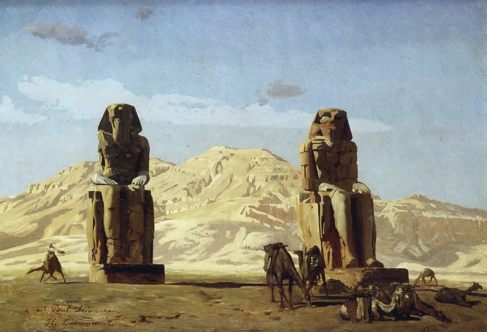 历史场景再现主题 - 未知 - 展现埃及古老巨型雕像 