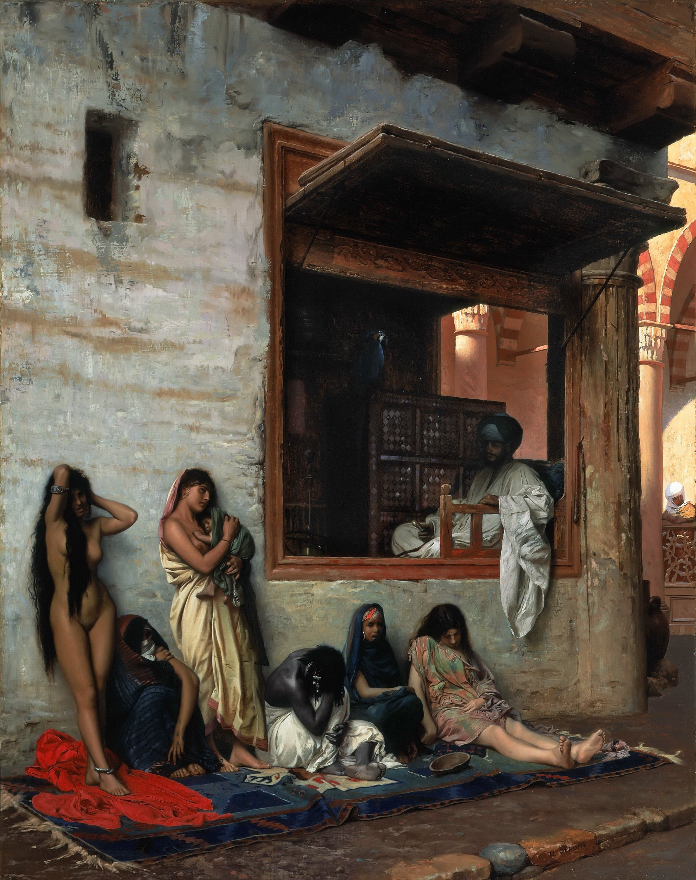 东方风情展现主题 - 未知名画作 - 描绘东方人物生活场景 