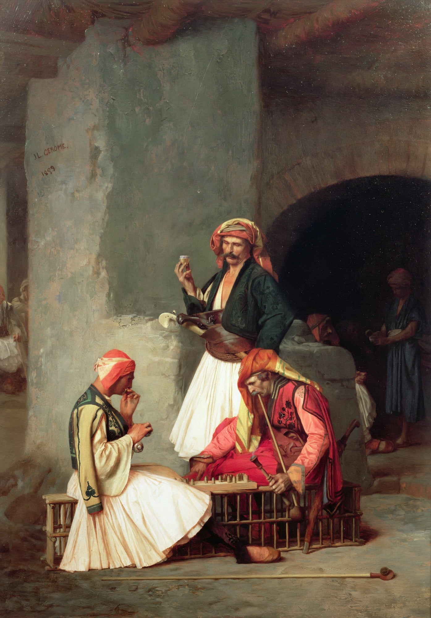 东方风情展现主题 - 无明确名字 - 描绘东方人物休闲场景 