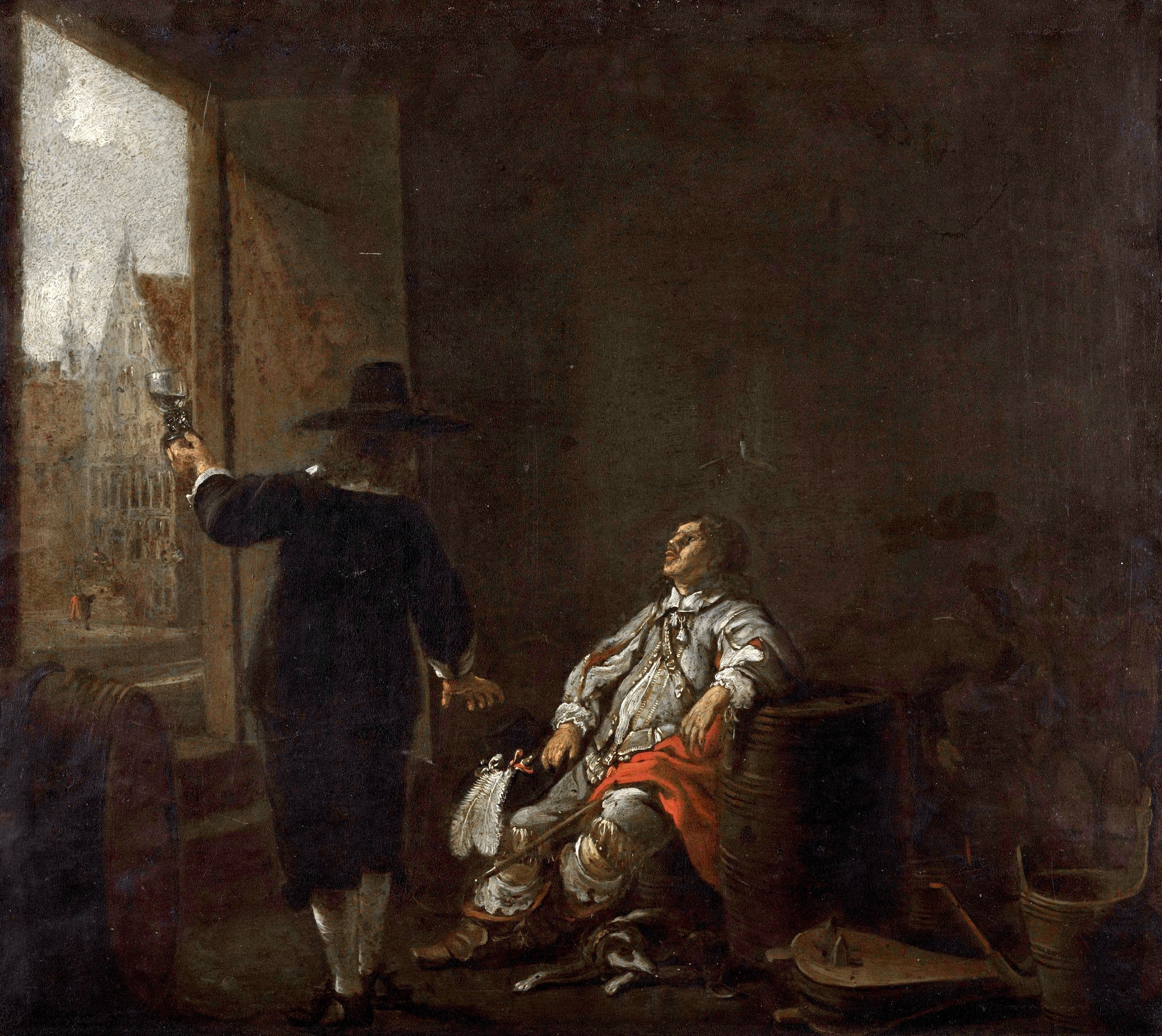 人物主题 - 窗边人物互动场景 - 室内两人互动之情景 