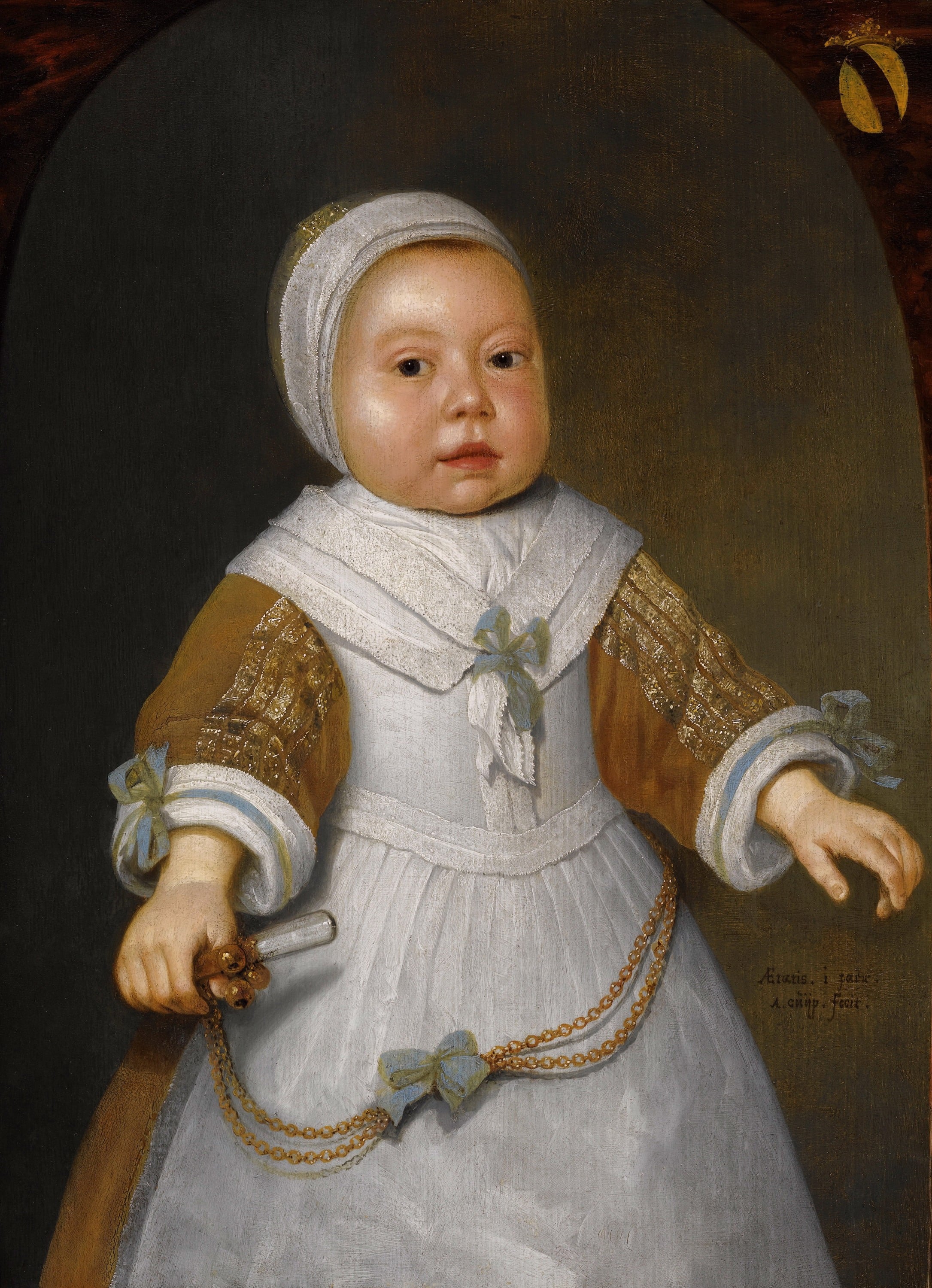 人物主题 - 无名幼儿肖像 - 幼儿精致服饰的画像 