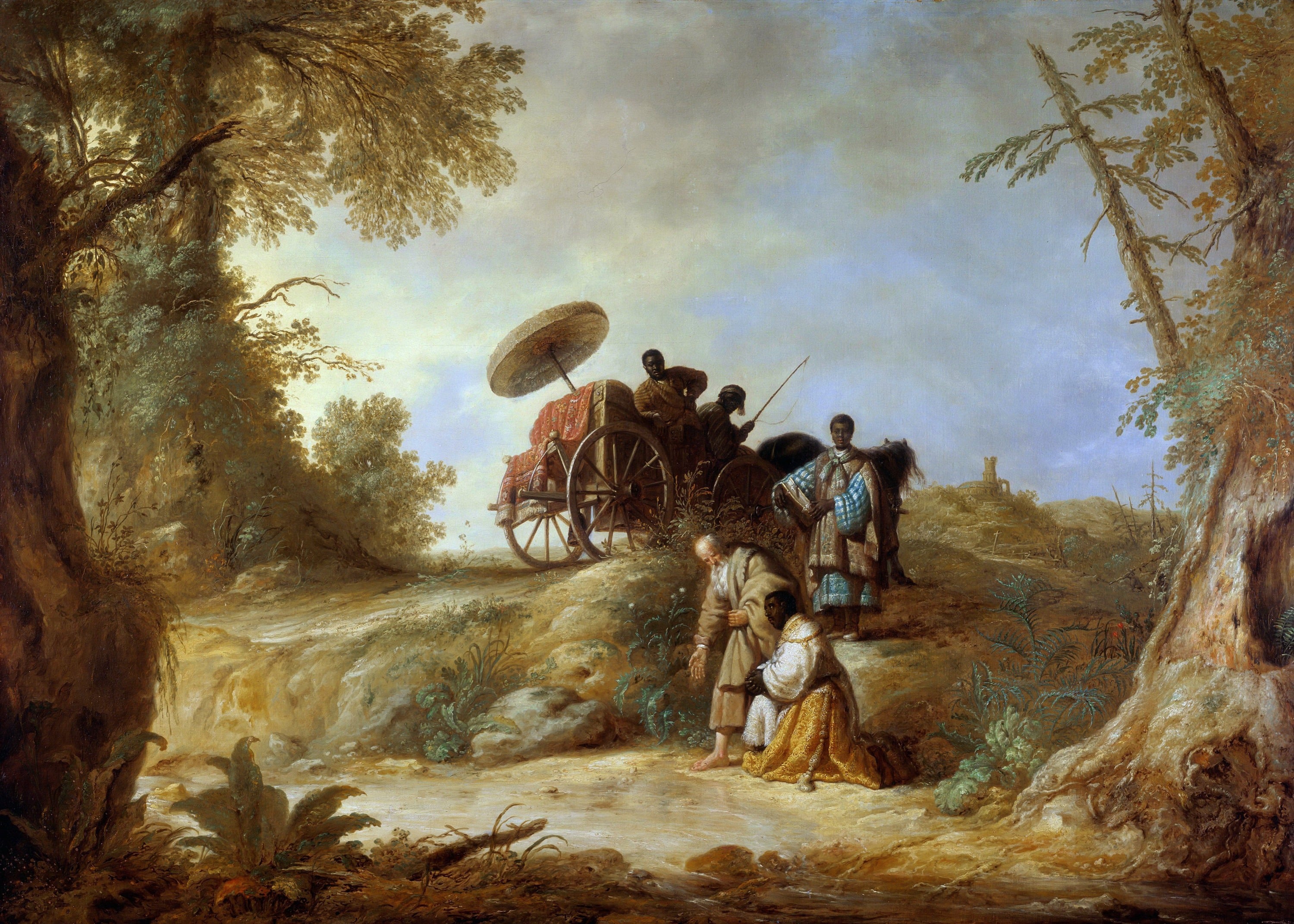 人物主题 - 画作未知名 - 林中人物场景故事展现 