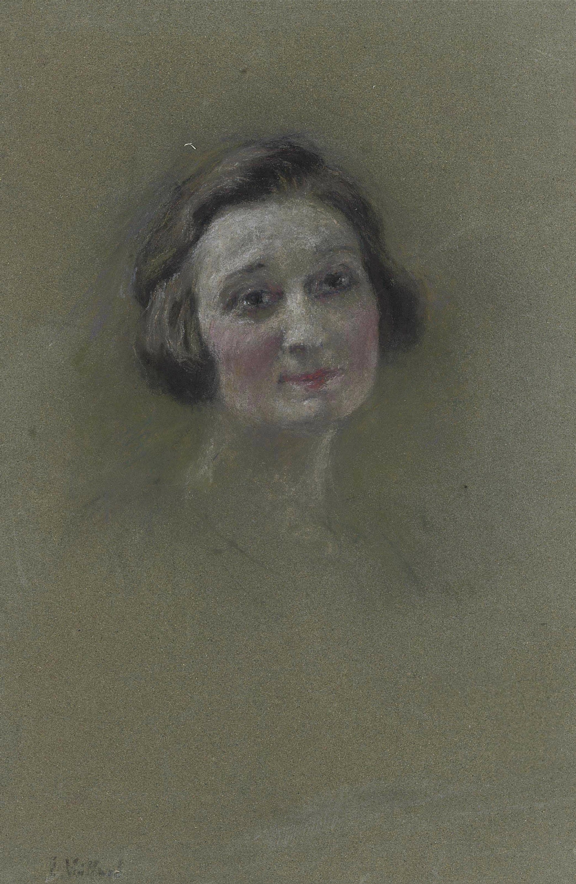 其他 - 无题 - 女性头像的柔和笔触画 