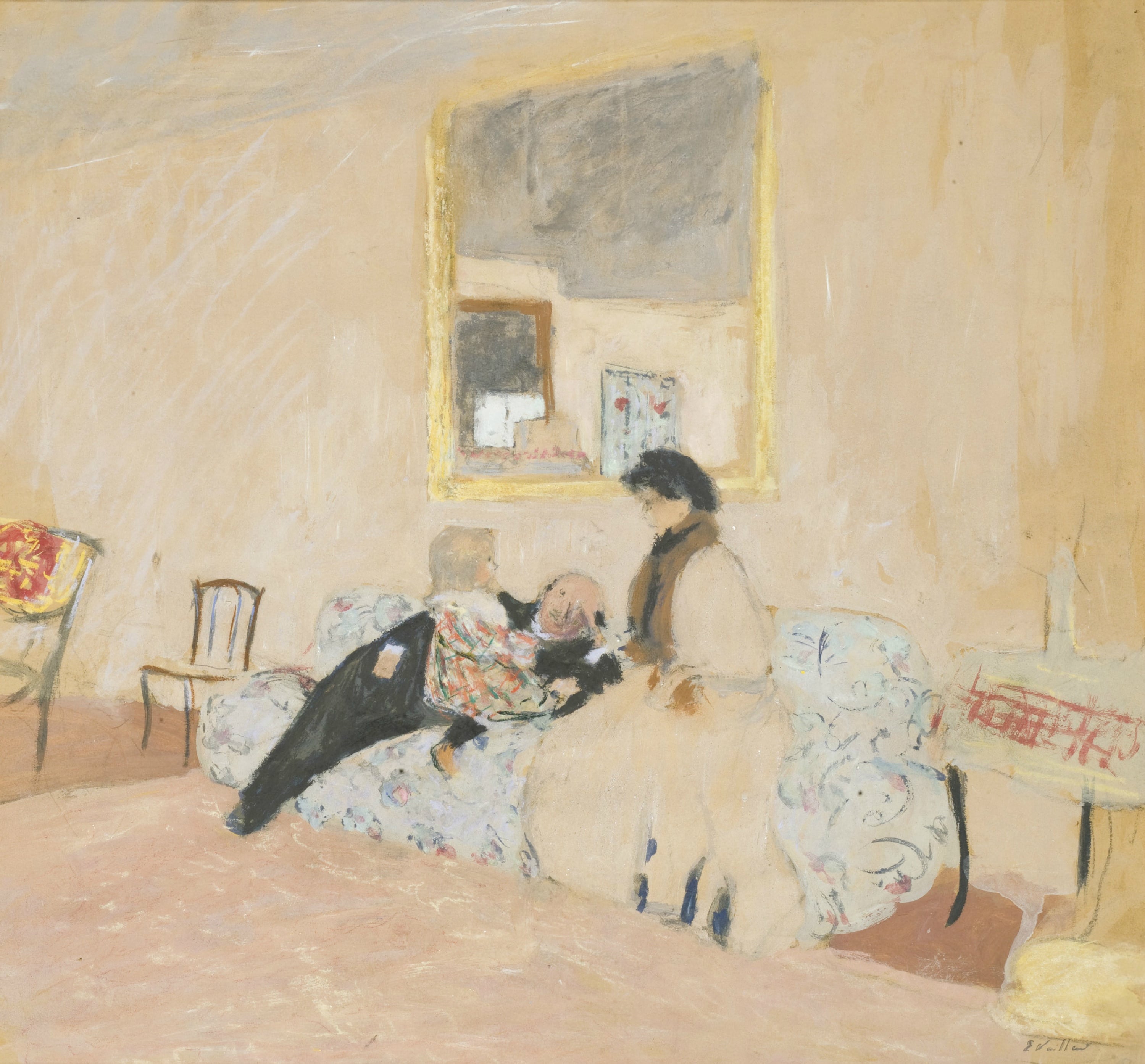 室内生活场景主题 - 未知名画作 - 室内人物共处闲适画面 