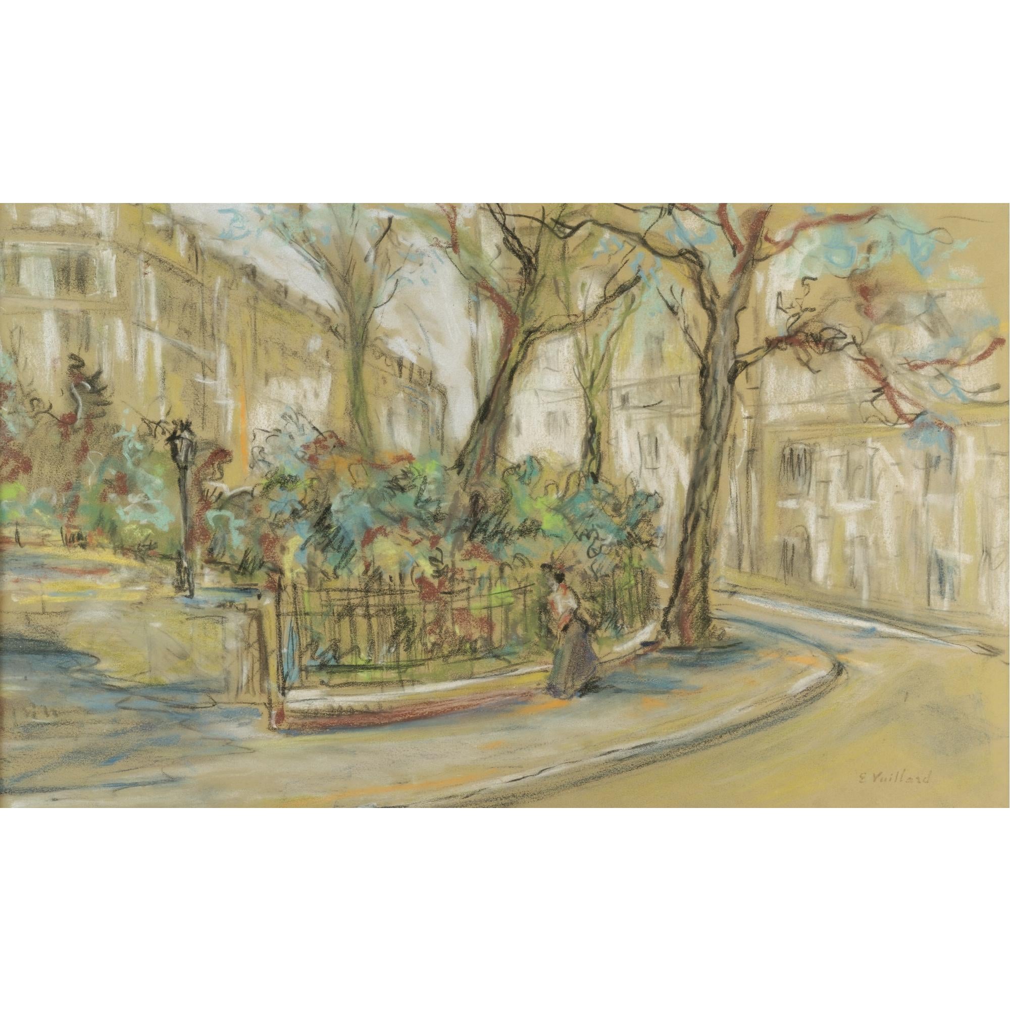 色彩装饰效果主题 - 佚名街景画作 - 色彩灵动展现街景氛围 