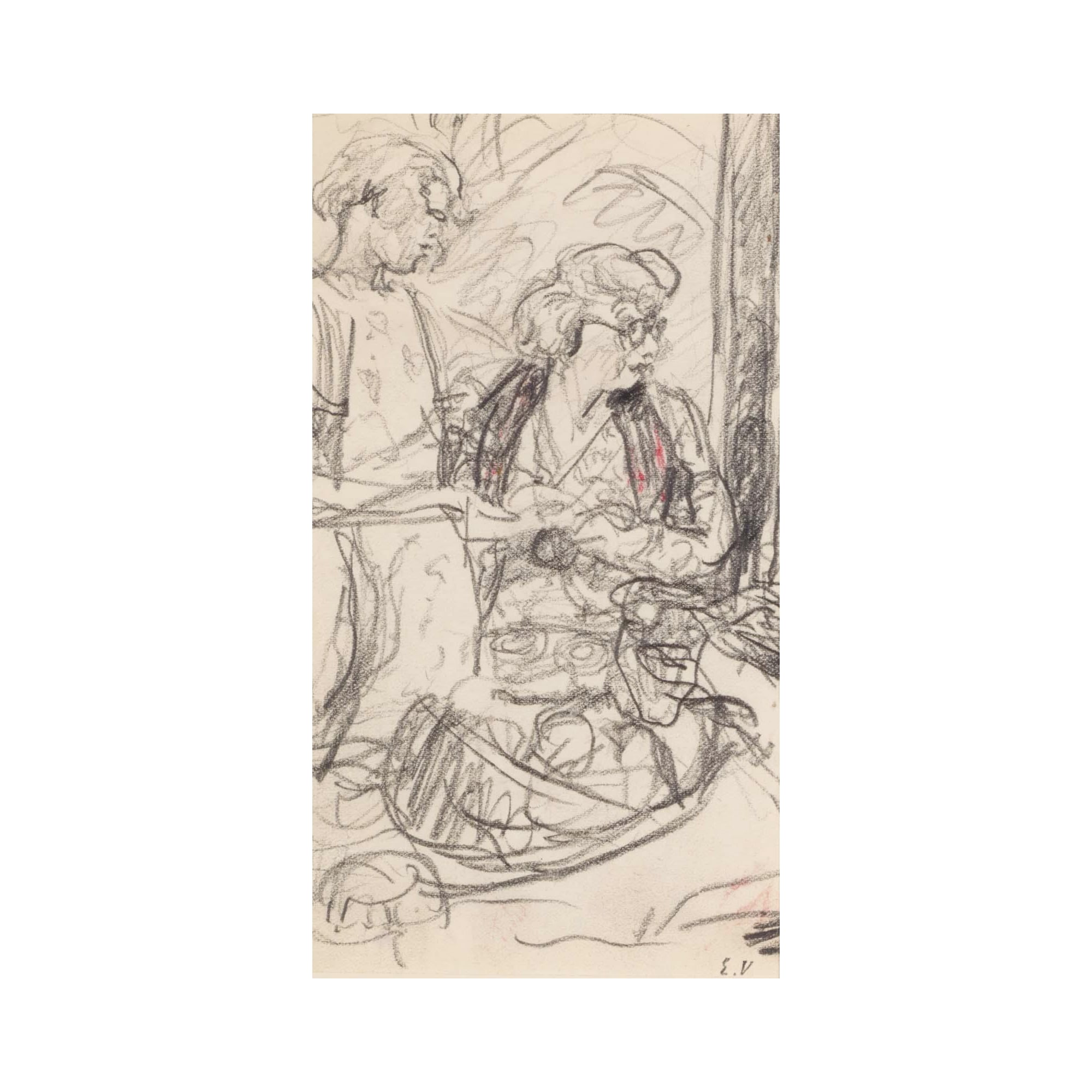 人物关系刻画主题 - 佚名人物速写 - 速写展现人物互动姿态 