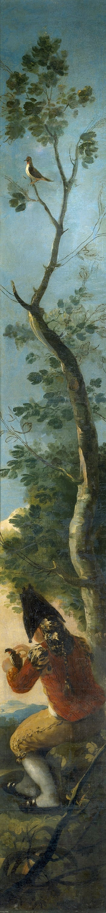 其他 - 未知名画作 - 人物对鸟吹奏姿态悠闲 