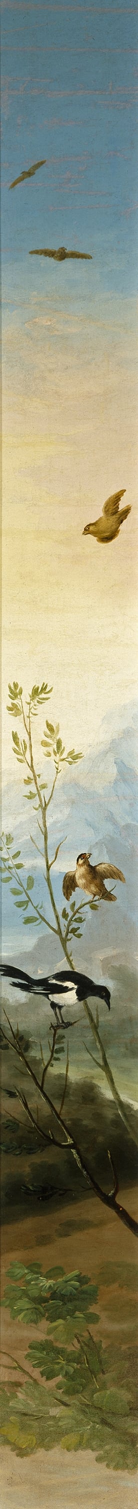 其他 - 《草地上的喜鹊》 - 描绘鹊鸟等自然景象 