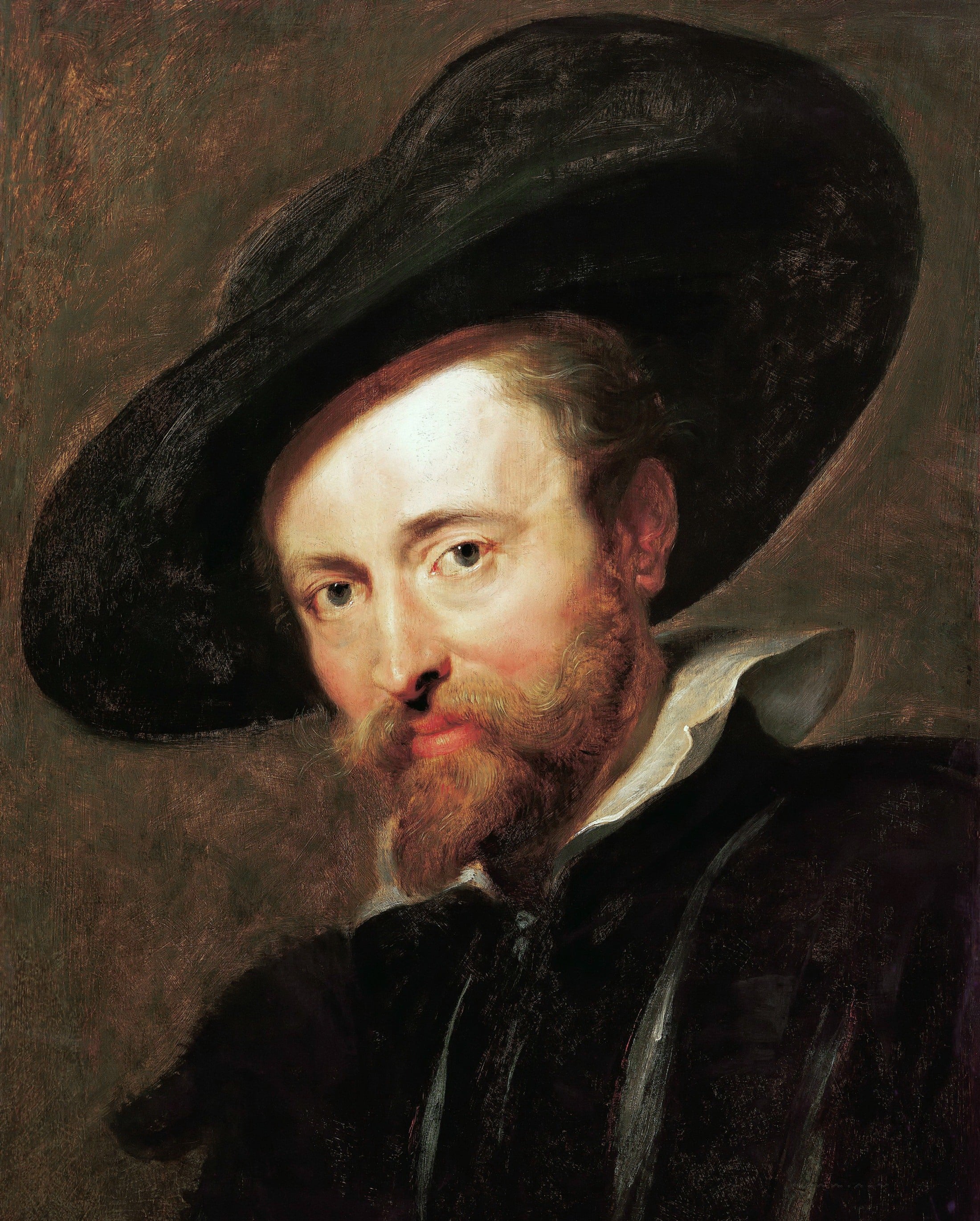 其他 - 男子肖像 - 戴帽男子的细致肖像画 