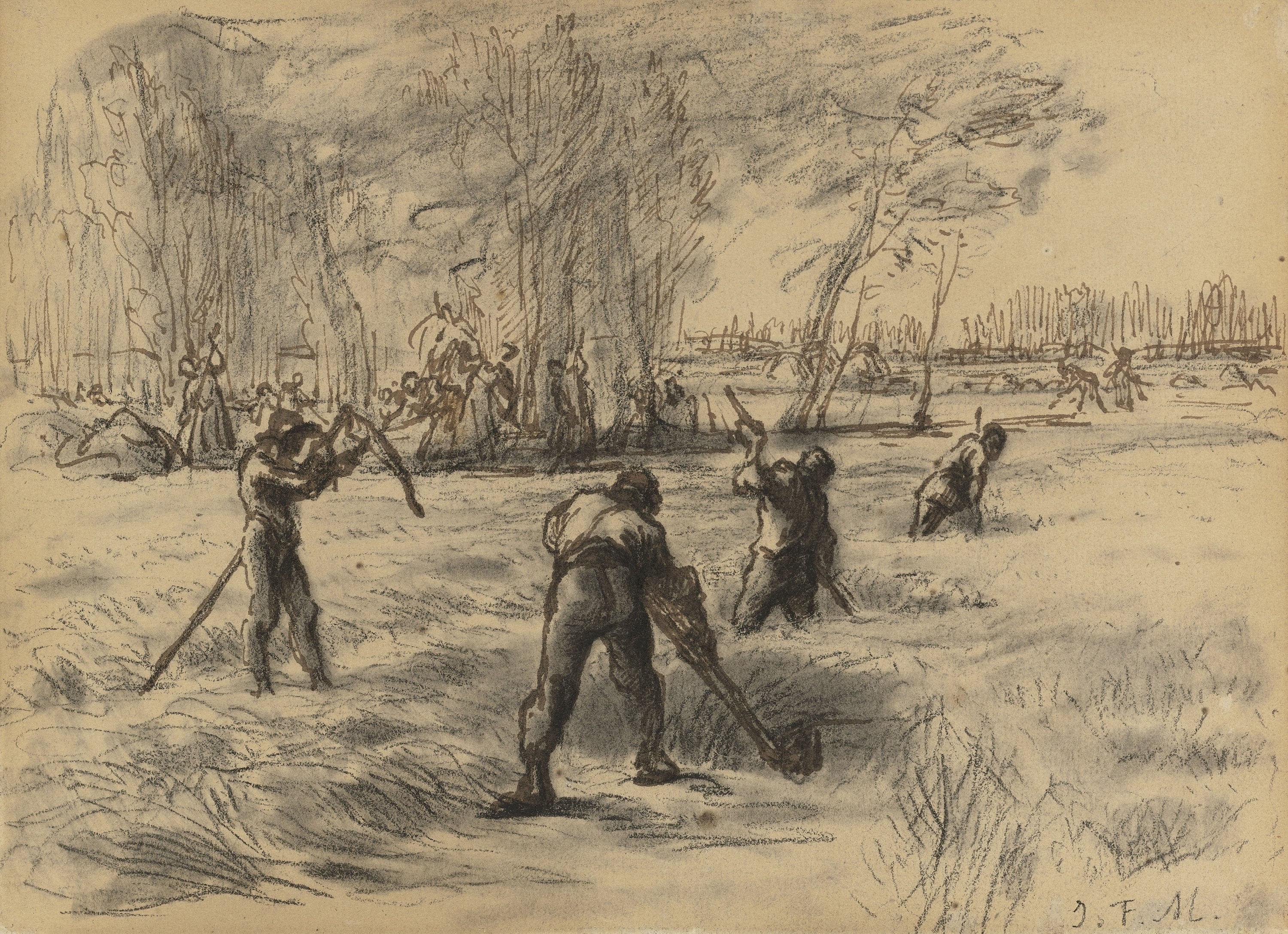 农民劳作场景主题 - 田间劳作图 - 展现农民田间辛勤劳作 