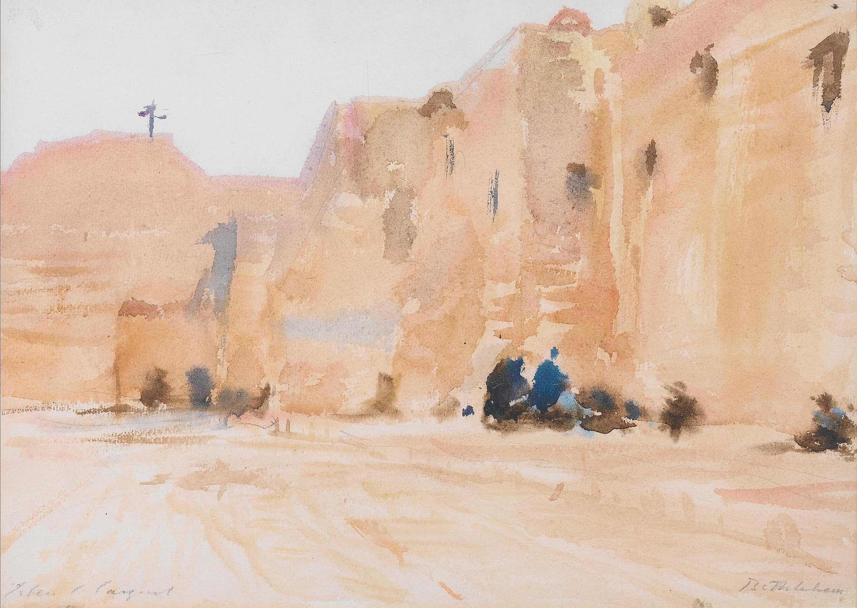 旅行风景记录主题 - 未知名建筑风景 - 水彩绘就建筑风景画面 