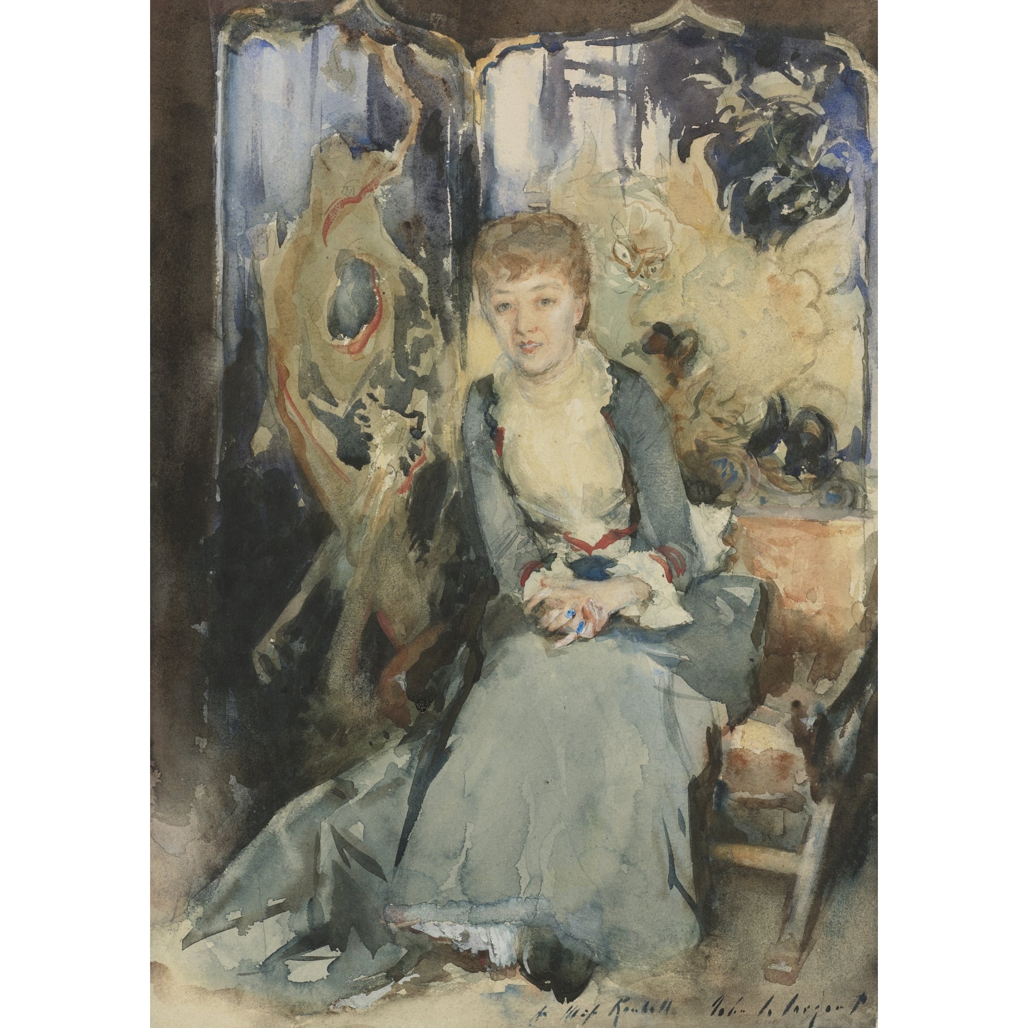 人物肖像神韵主题 - 未知名女士肖像 - 描绘女士娴静优雅姿态 