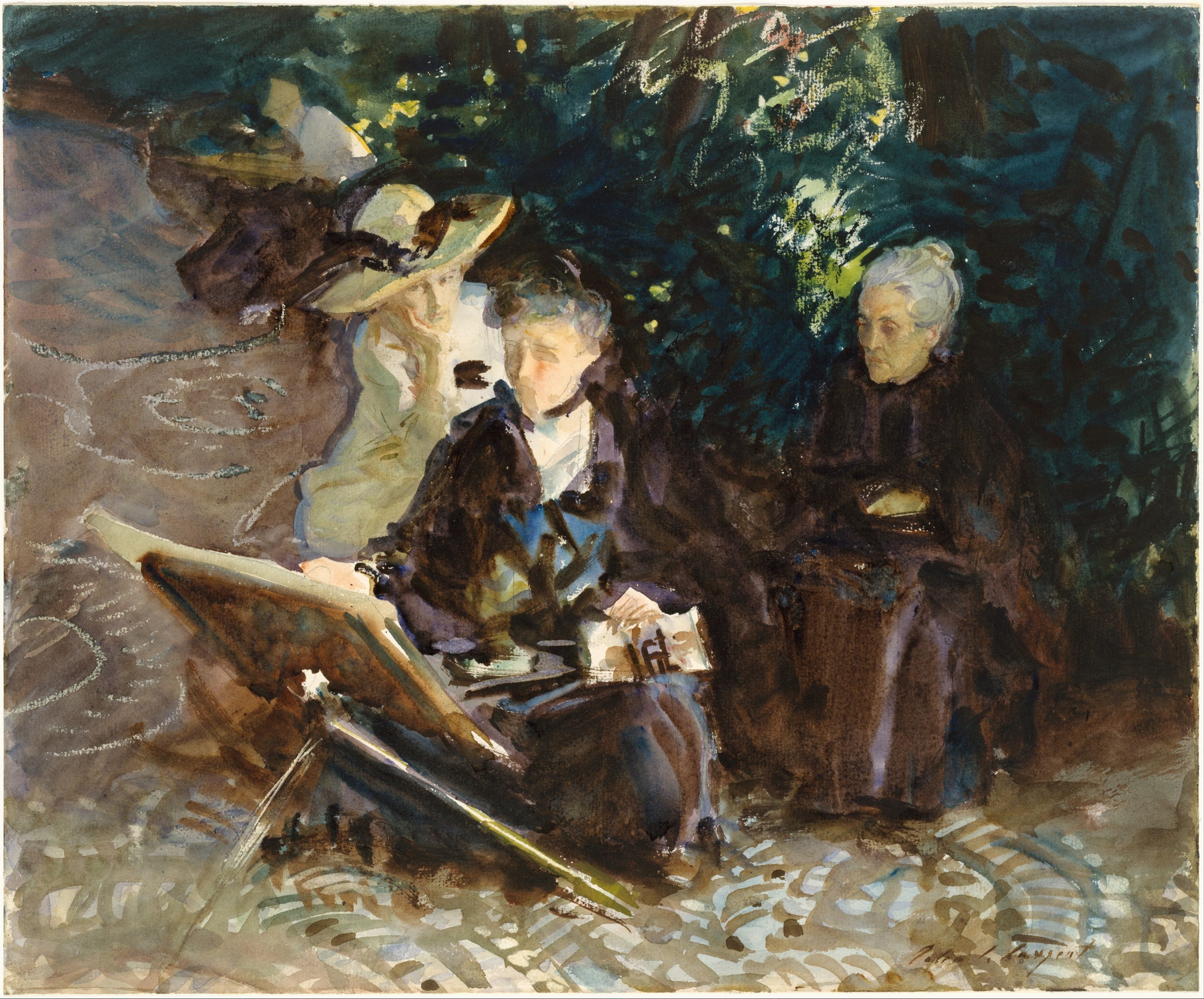 社交名流生活主题 - 未知名人物聚会场景 - 描绘人物户外相聚情景 